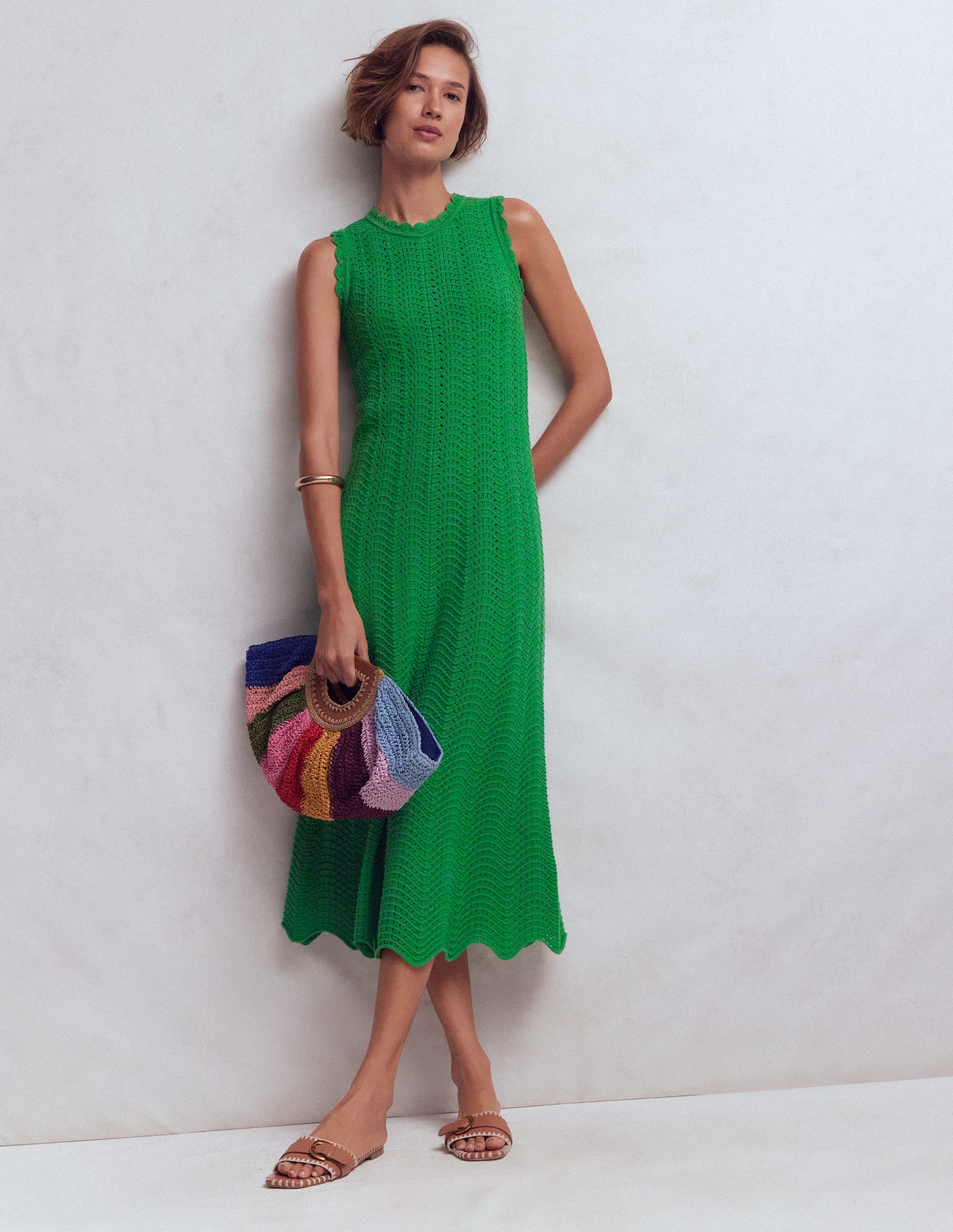 Stella Maxi-Häkelkleid-Kleeblattgrün - Image 4