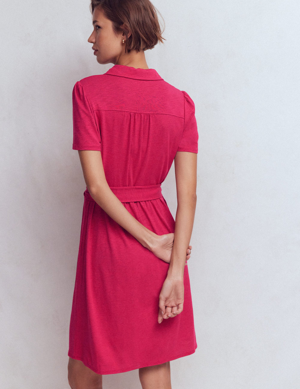 Patti Kurzes Jersey-Hemdblusenkleid-Süßkirsche - Image 3