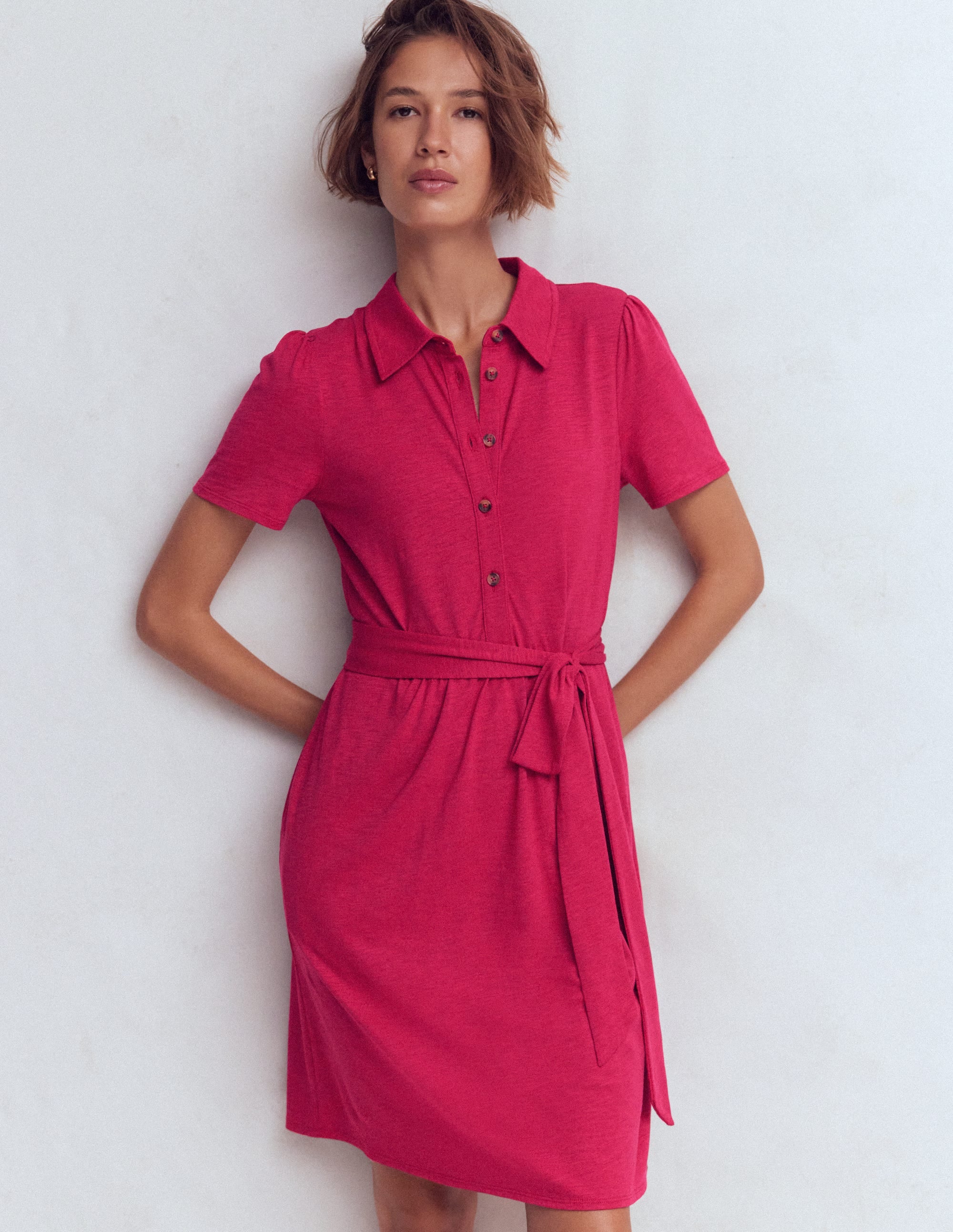 Patti Kurzes Jersey-Hemdblusenkleid-Süßkirsche - Image 5