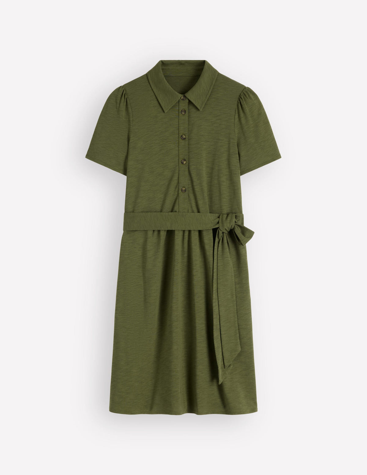 Patti Kurzes Jersey-Hemdblusenkleid-Waldgrün - Image 5
