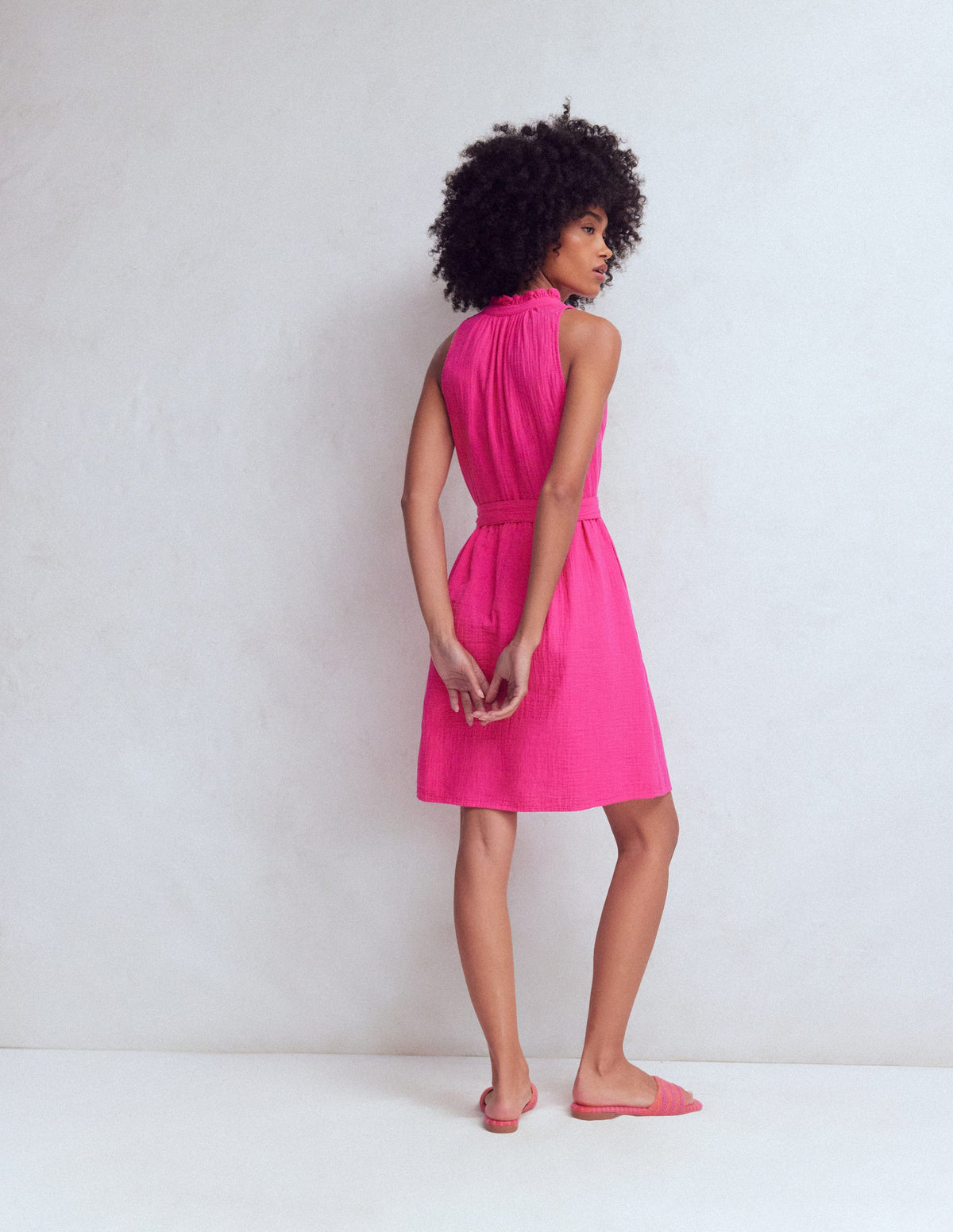 Viv Kurzes Doppeltuch-Kleid-Rosarot - Image 3