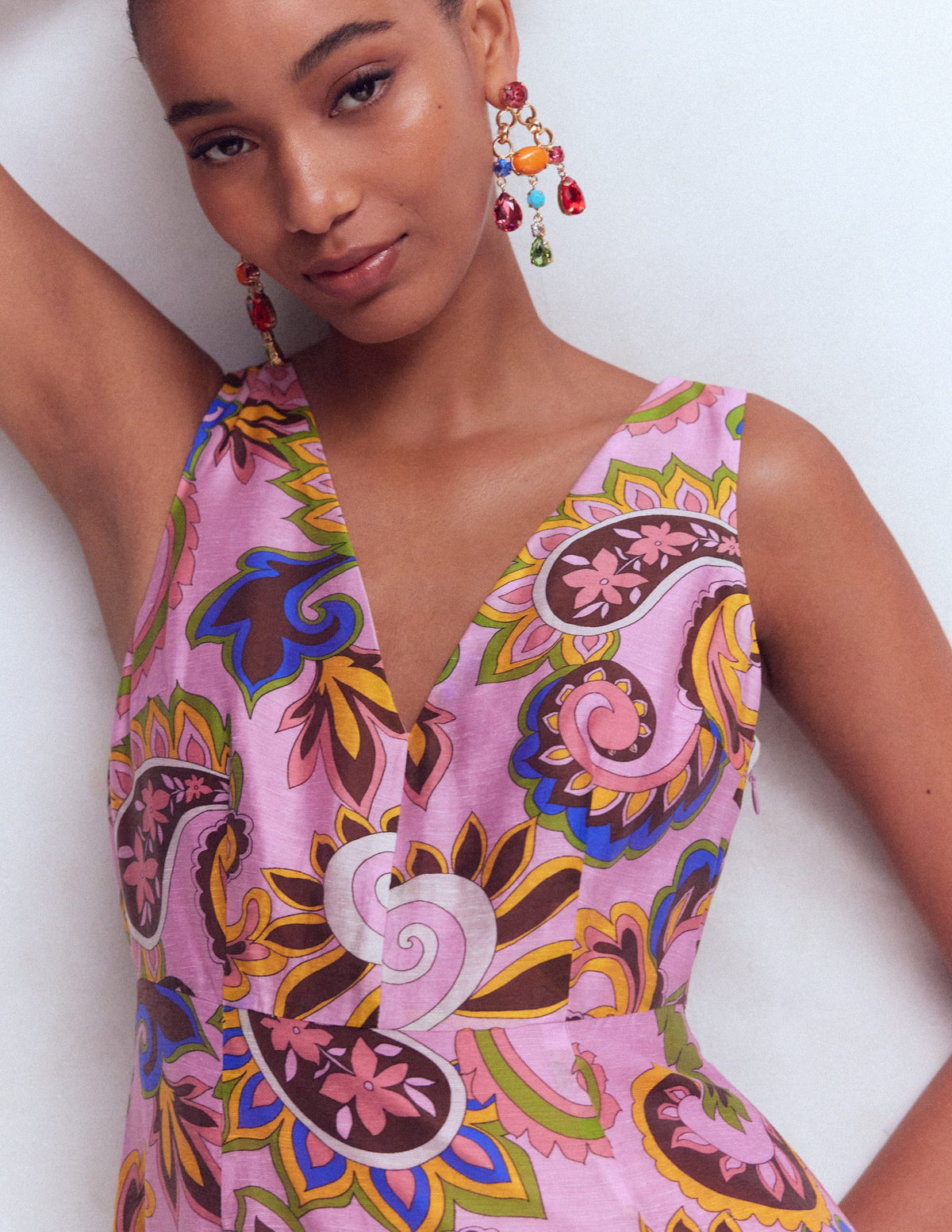 Robe sans manches à taille basse-Multi, motif Paisley Frenzy - Image 3