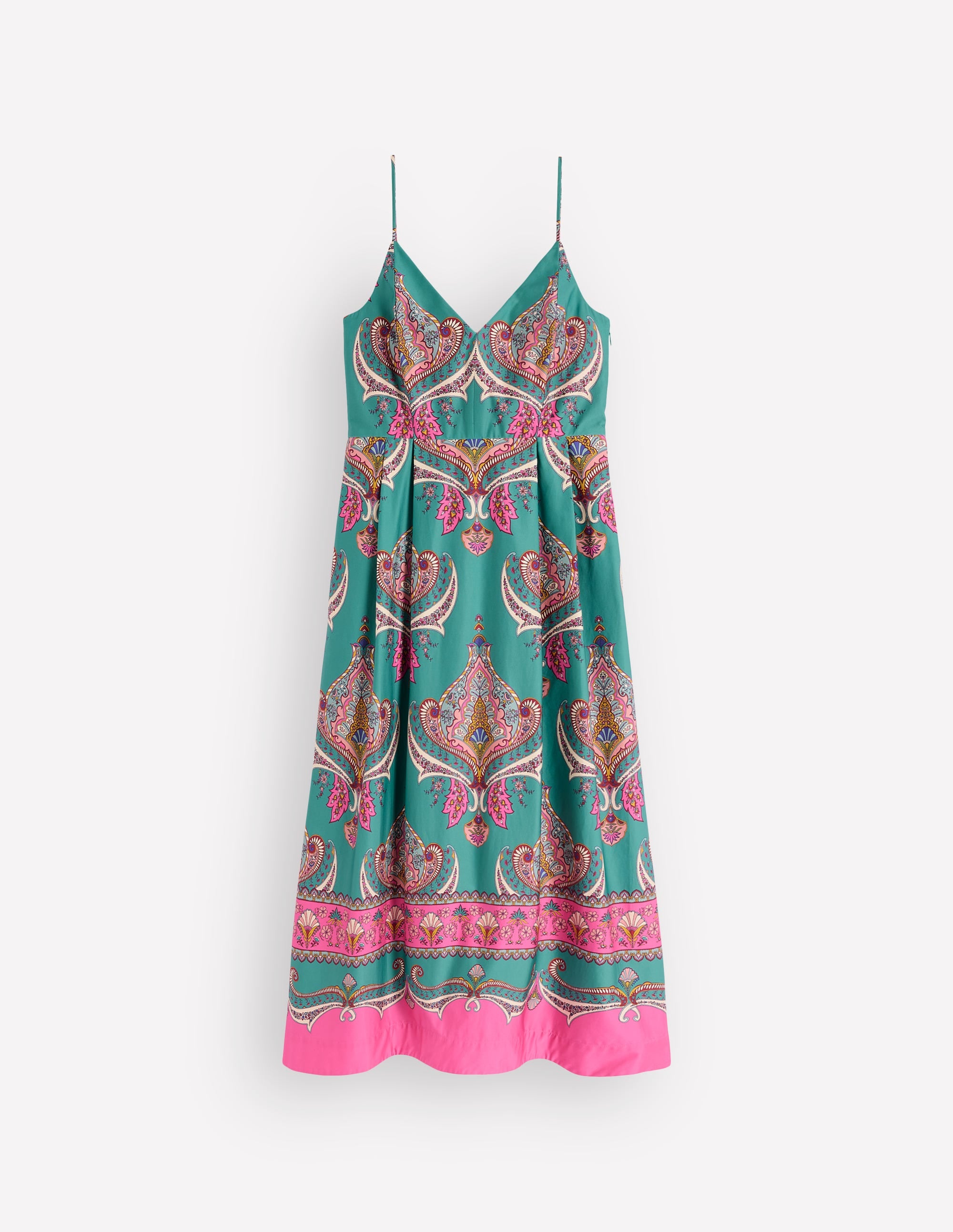 Popeline-Kleid im Empire-Stil für besondere Anlässe-Aurorablau, Ornamente - Image 6