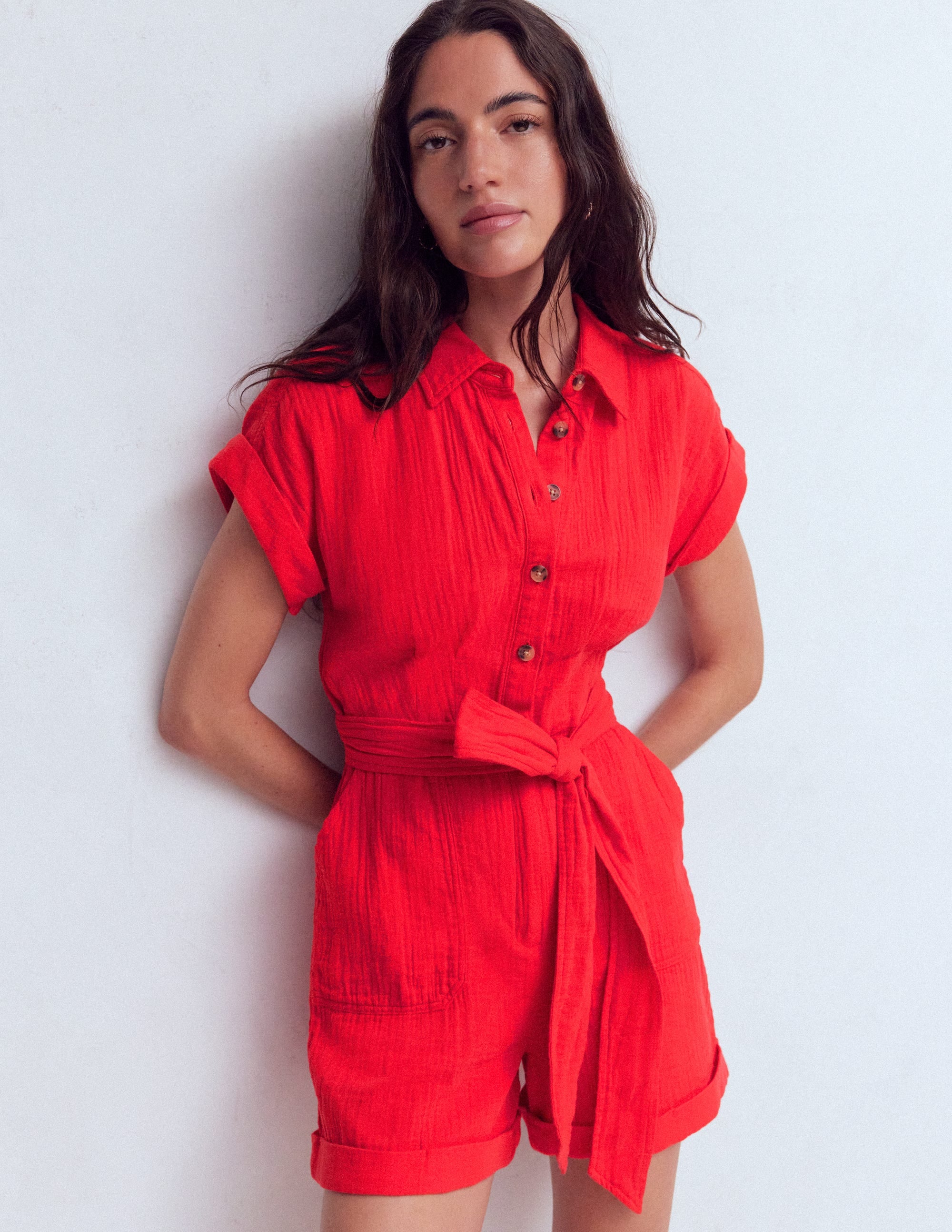 Kay Doppeltuch-Jumpsuit-Mohnblumenrot - Image 4