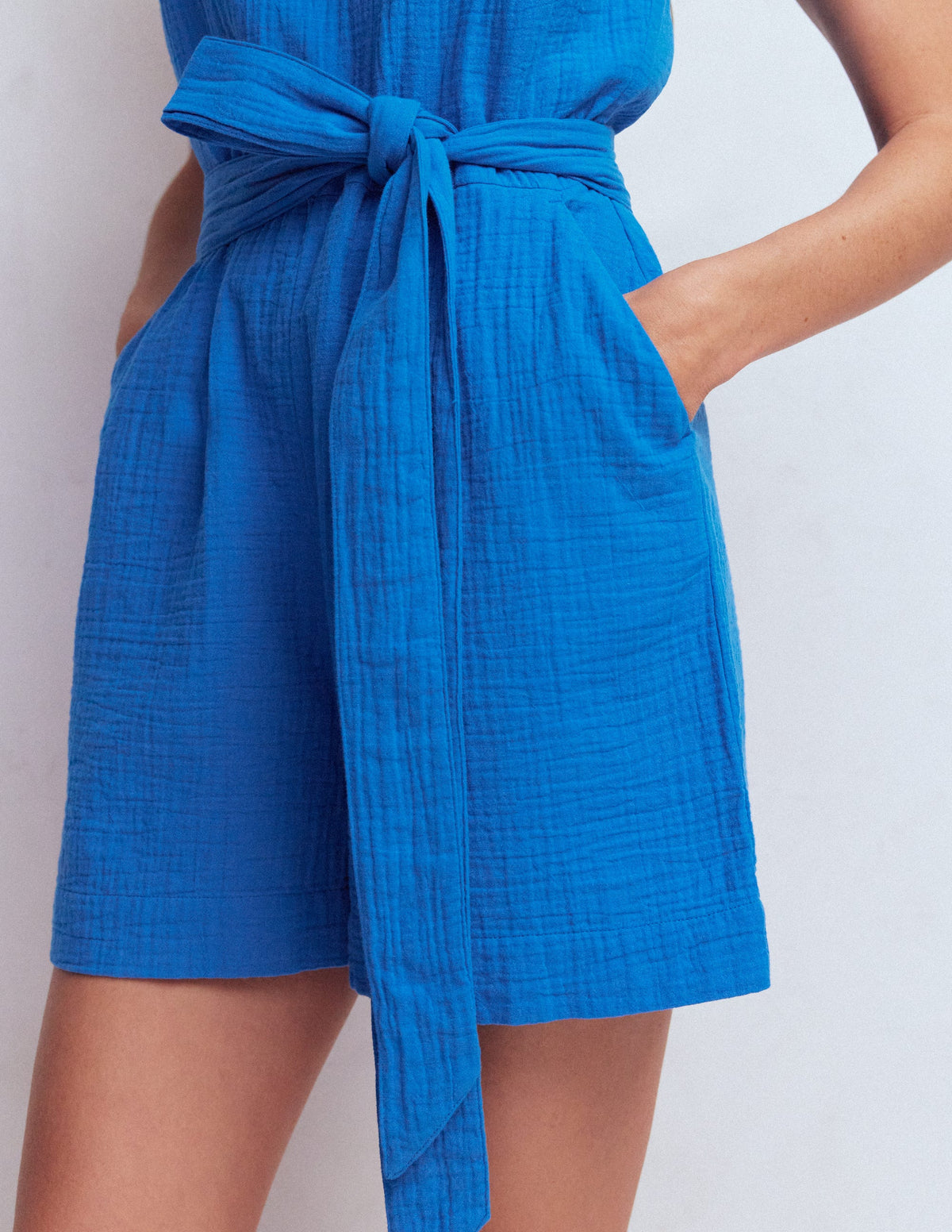 Rosa Doppeltuch-Jumpsuit-Blau - Image 2