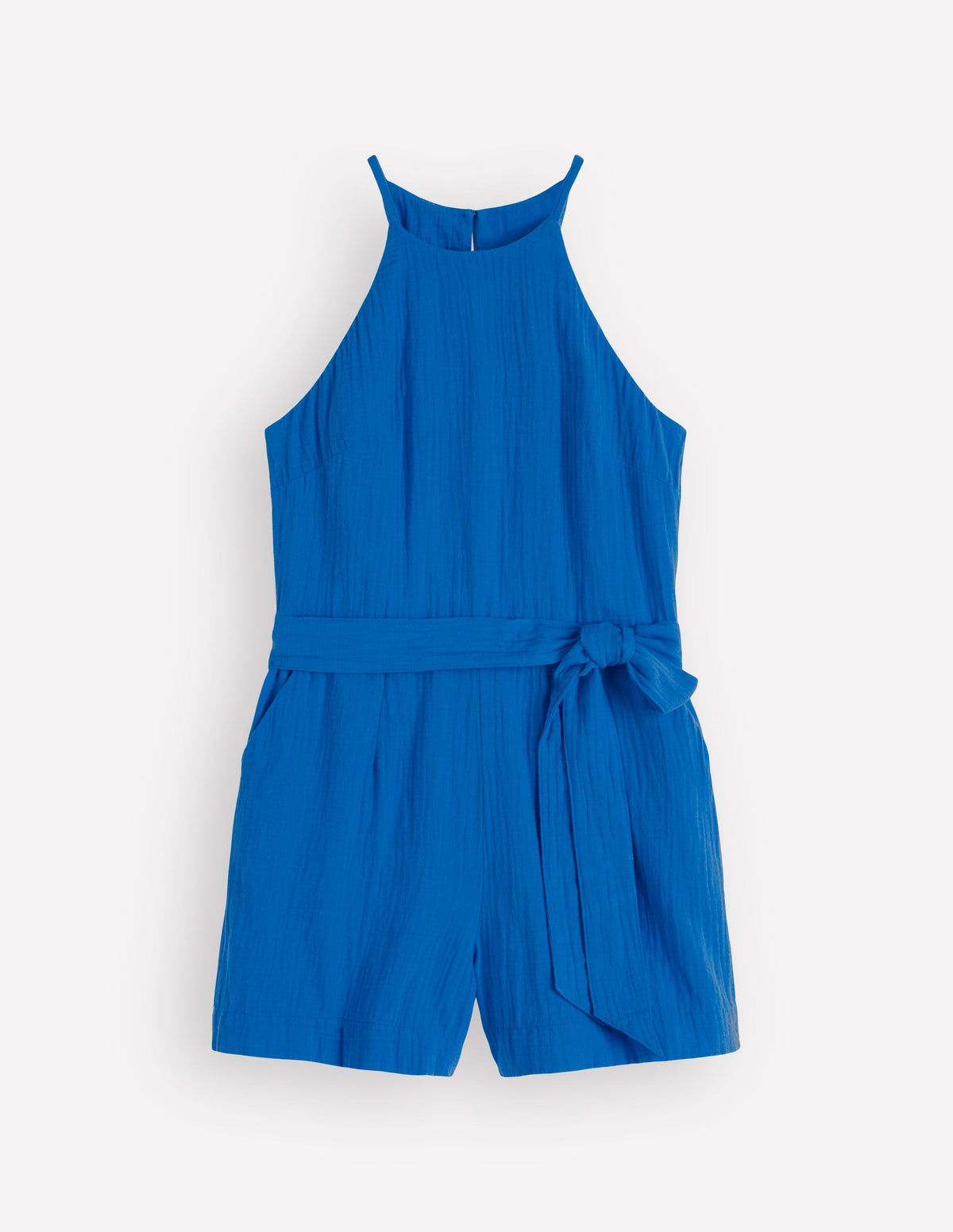 Rosa Doppeltuch-Jumpsuit-Blau - Image 5