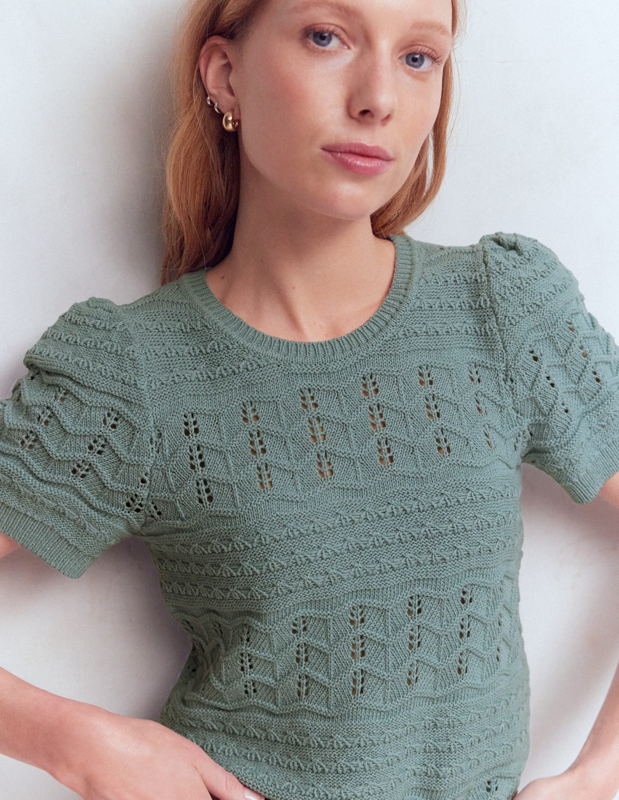 Monica Strick-T-Shirt-Blau - Image 4