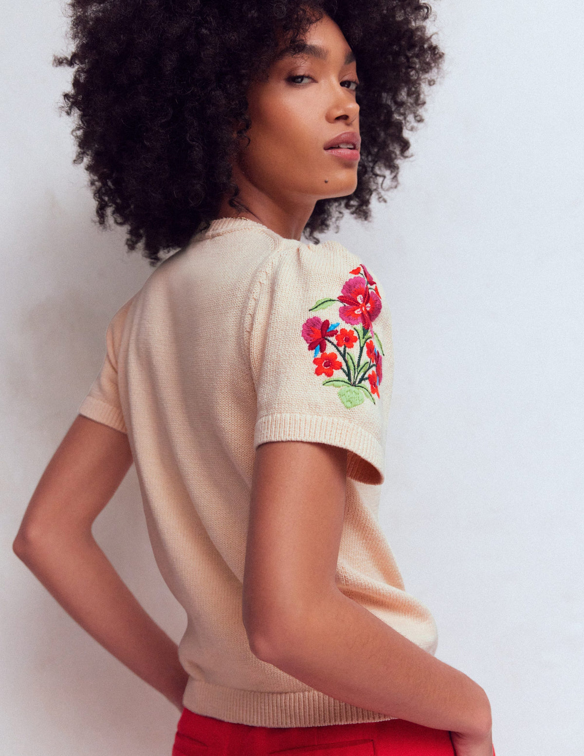 Monica Knitted T-Shirt-Ivory-3