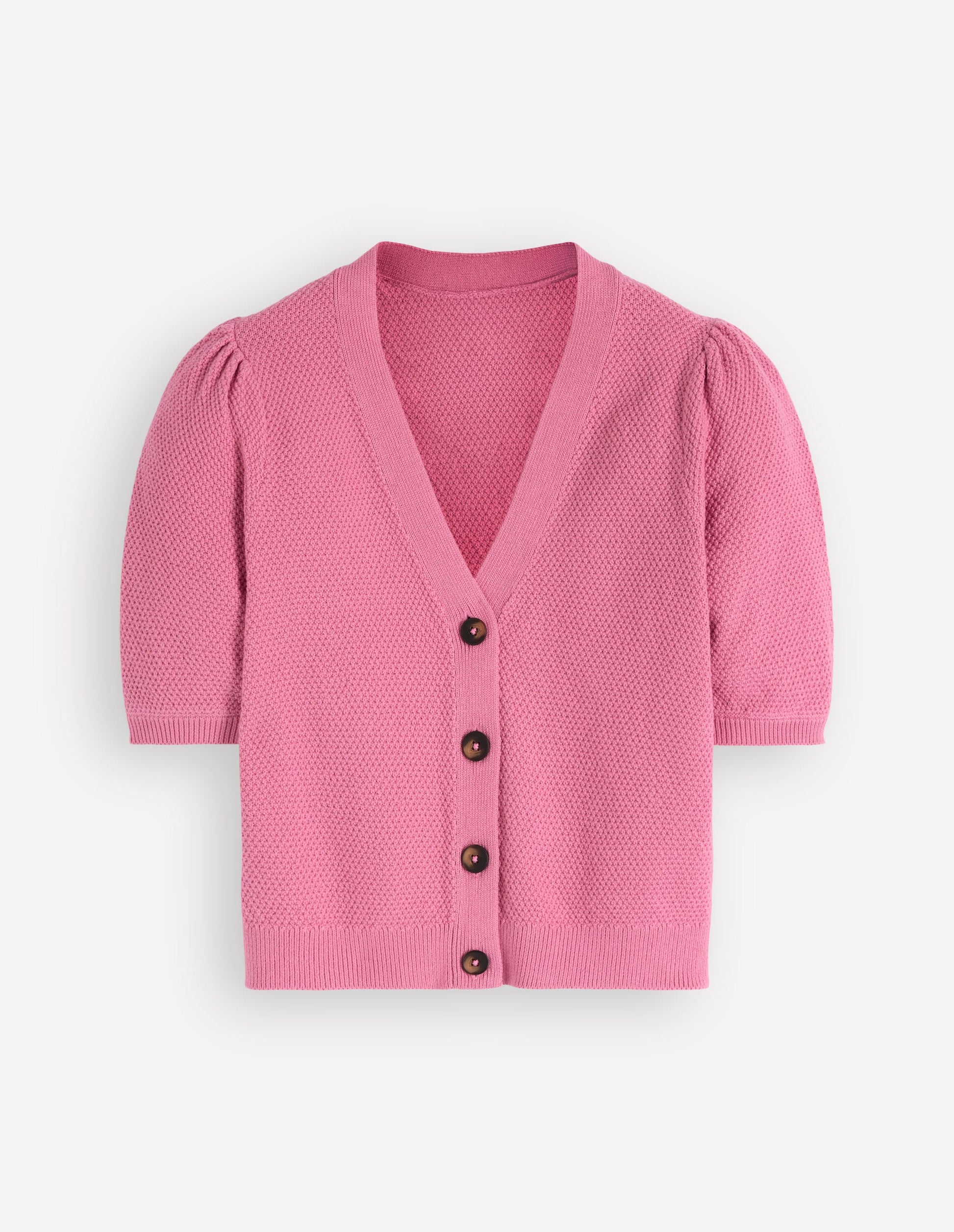 Hayley Baumwollstrickjacke mit V-Ausschnitt-Graurosa-5