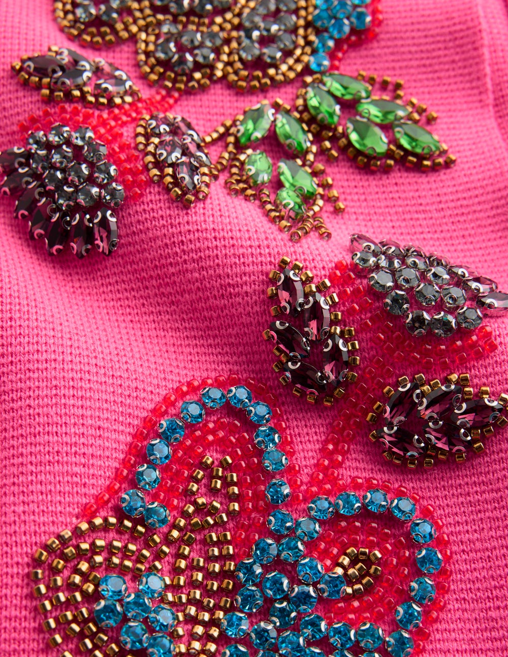 Elena Stand Neck Jacket-Pink Embroidery - Image 8