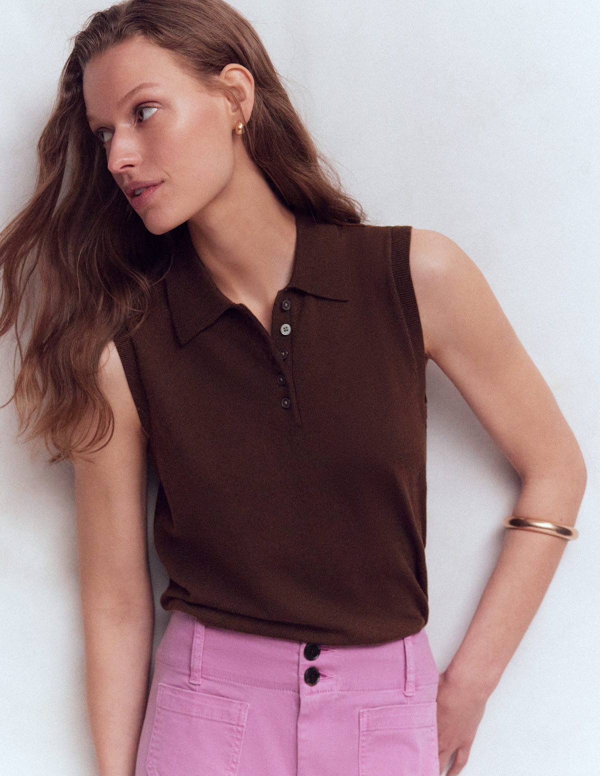 Chloe Henley-Strick-Pullunder-Bitterschokolade - Image 4