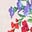 Jupe Valentina en lin-Ivoire, motif Bloom Scatter