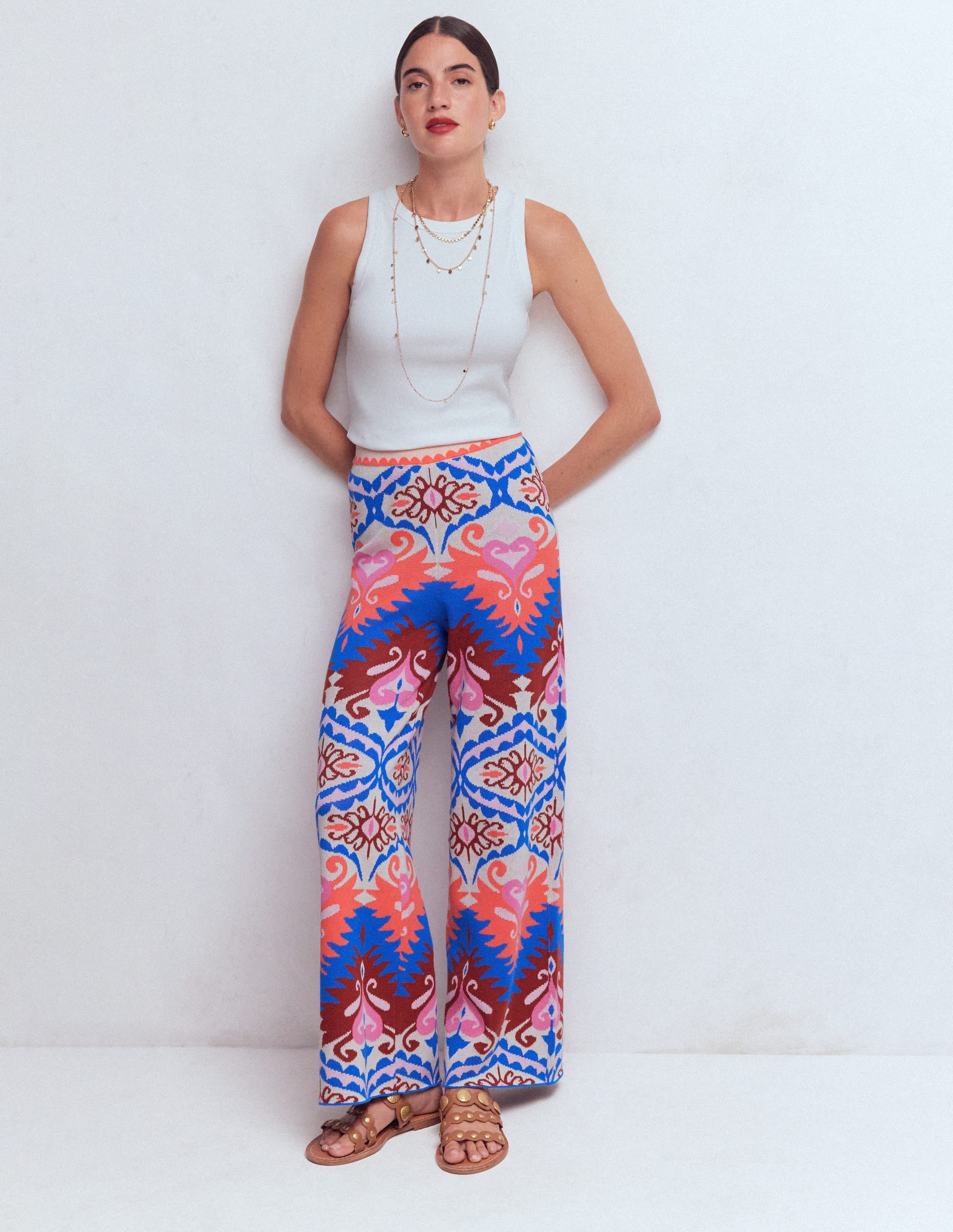 Jacquard-Strickhose-Bunt Aztekenmuster - Image 4