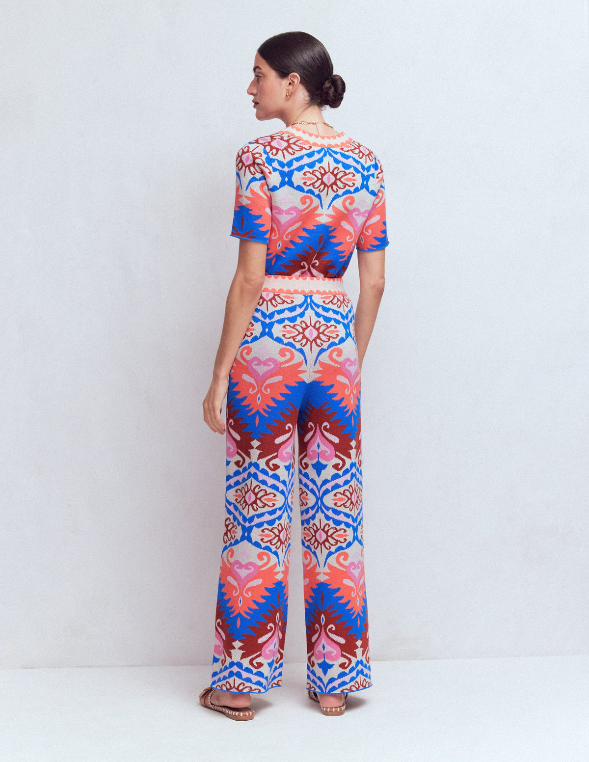 Jacquard-Strickhose-Bunt Aztekenmuster - Image 8
