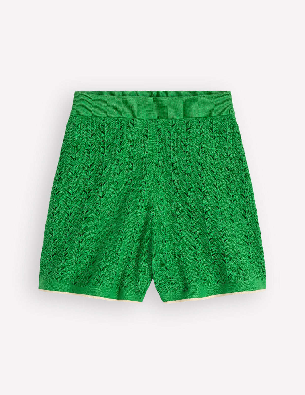 Gestrickte Pointelle-Shorts-Limettensaftgrün - Image 8