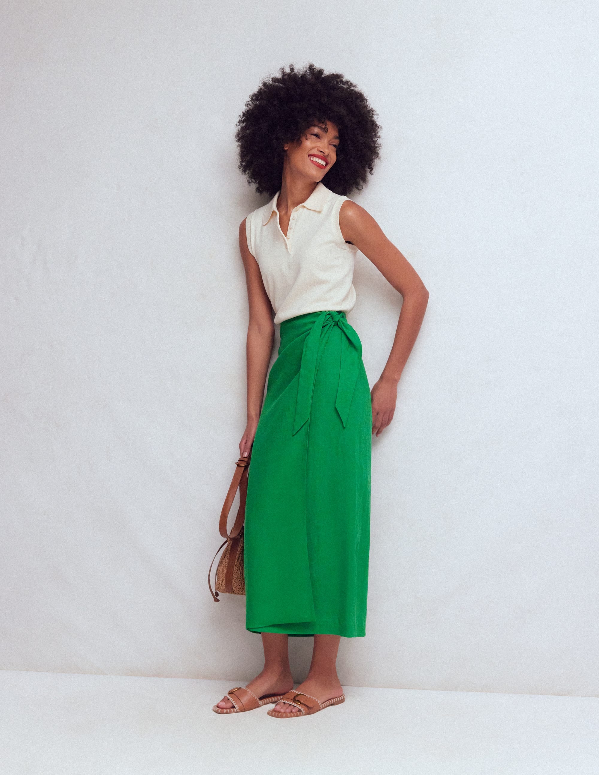Dimitra Leinen-Säulenrock-Grünes Tamburin - Image 1