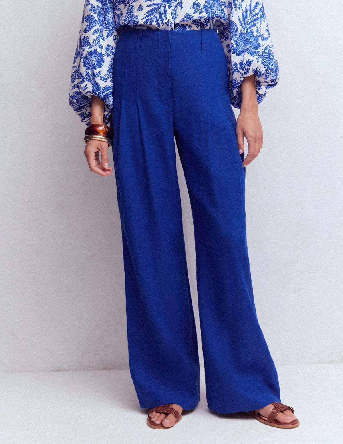 Mayfair Leinenhose-Leuchtendes Blau - Image 4