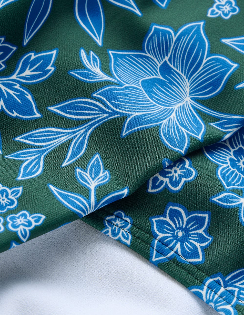 Klassische Bikinihose mit umgeschlagenem Bund-Dunkelgrün, Paradies-6