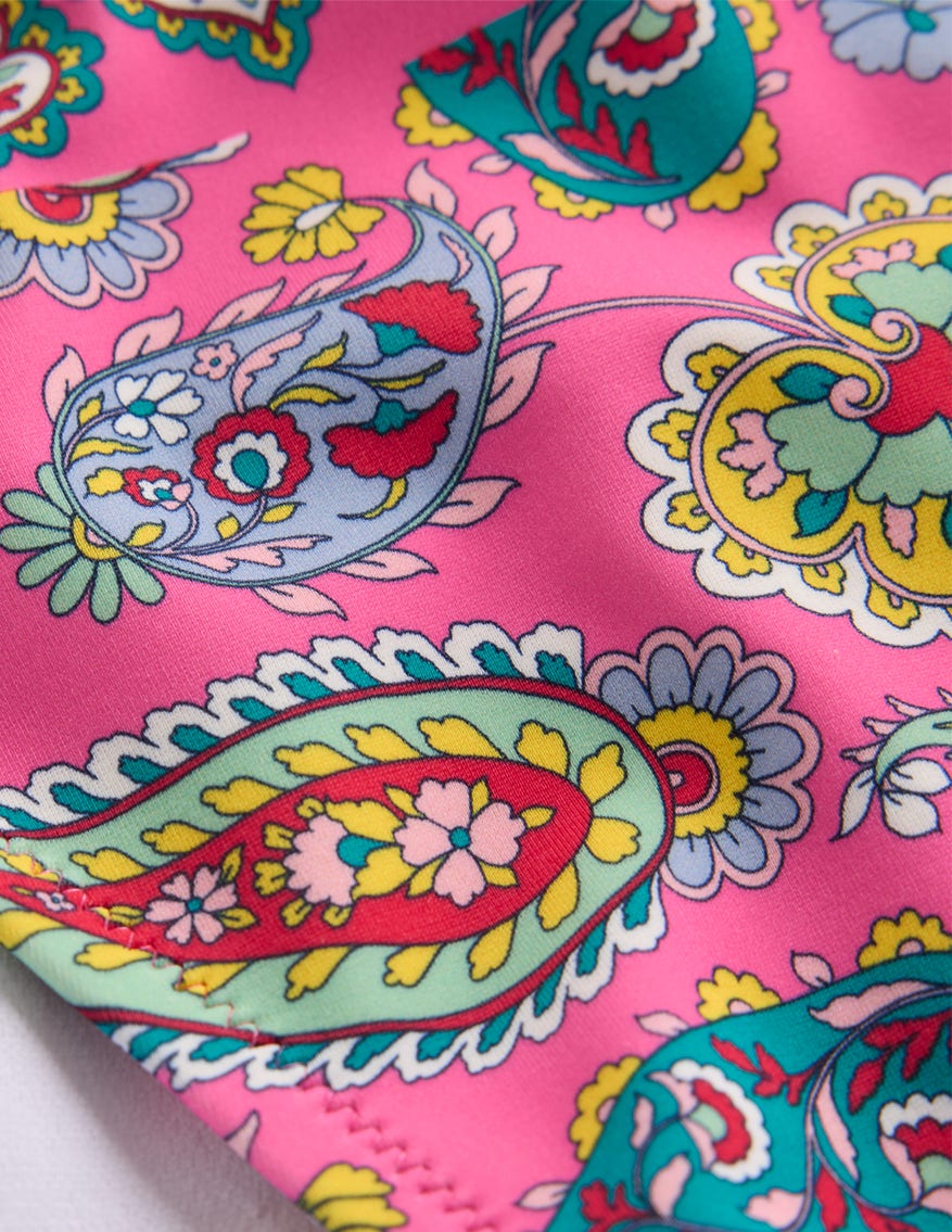 Klassische Bikinihose-Rosa Paisley-8