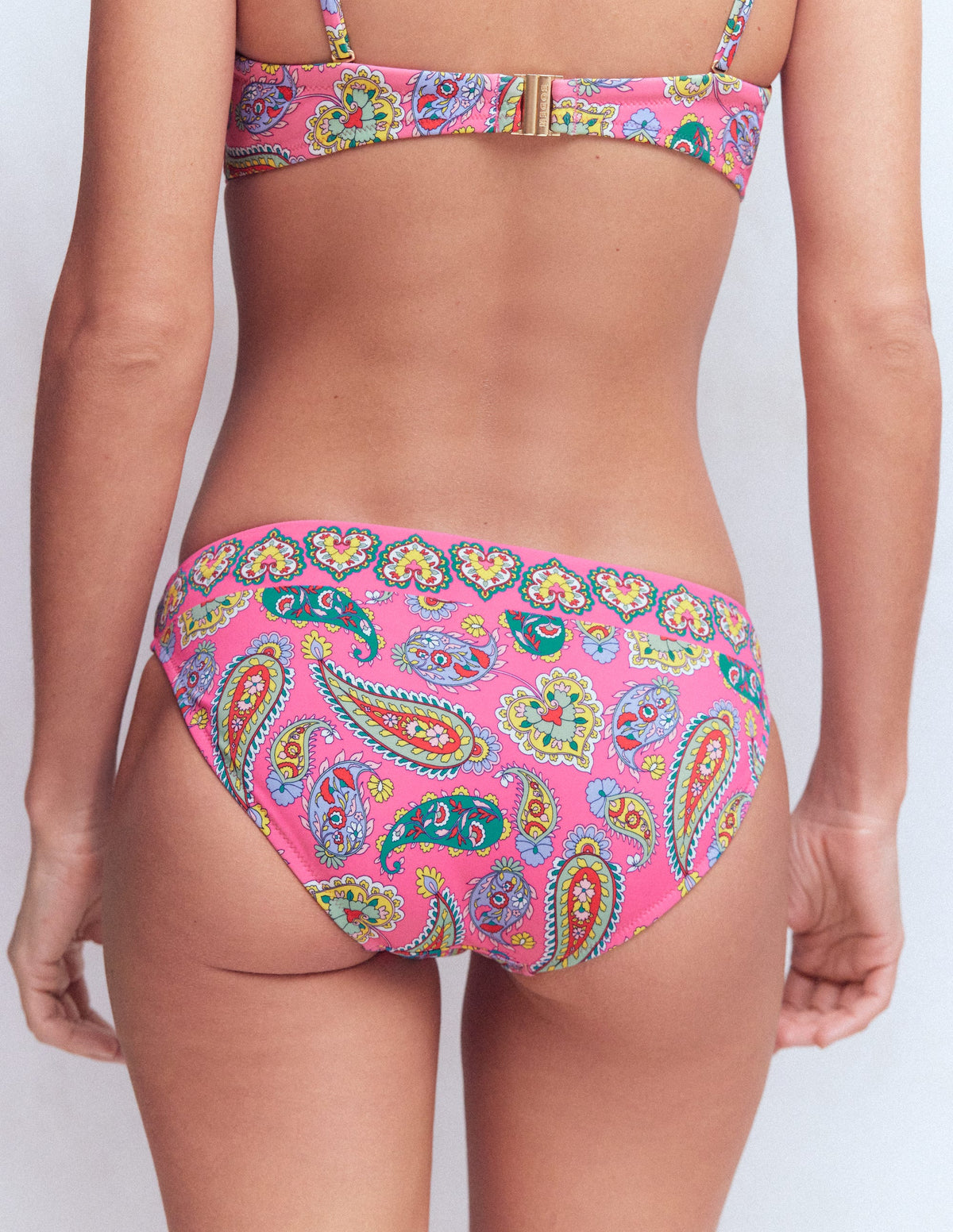 Klassische Bikinihose-Rosa Paisley - Image 4
