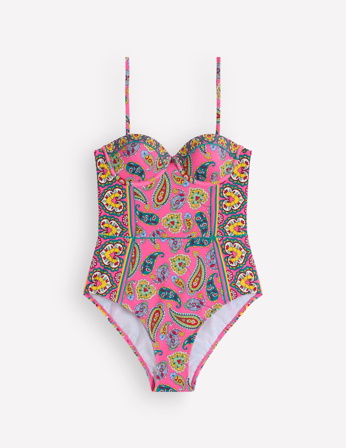 Rhodes Badeanzug in Körbchengröße-Sangria Sunset Pink, Paisley - Image 5
