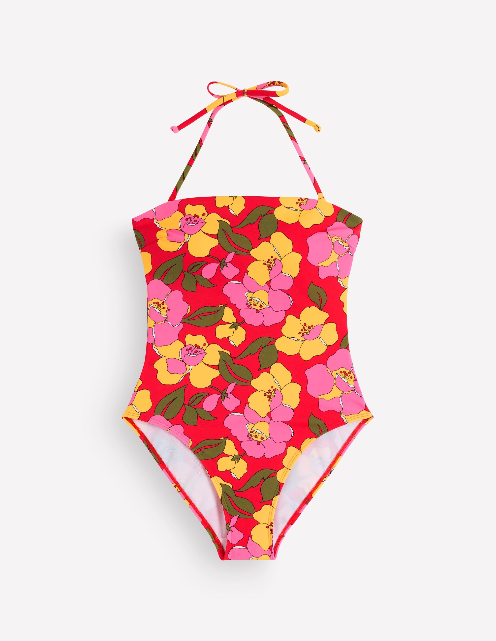 Paros Bandeau-Badeanzug-Rot, Strahlende Blüte - Image 5