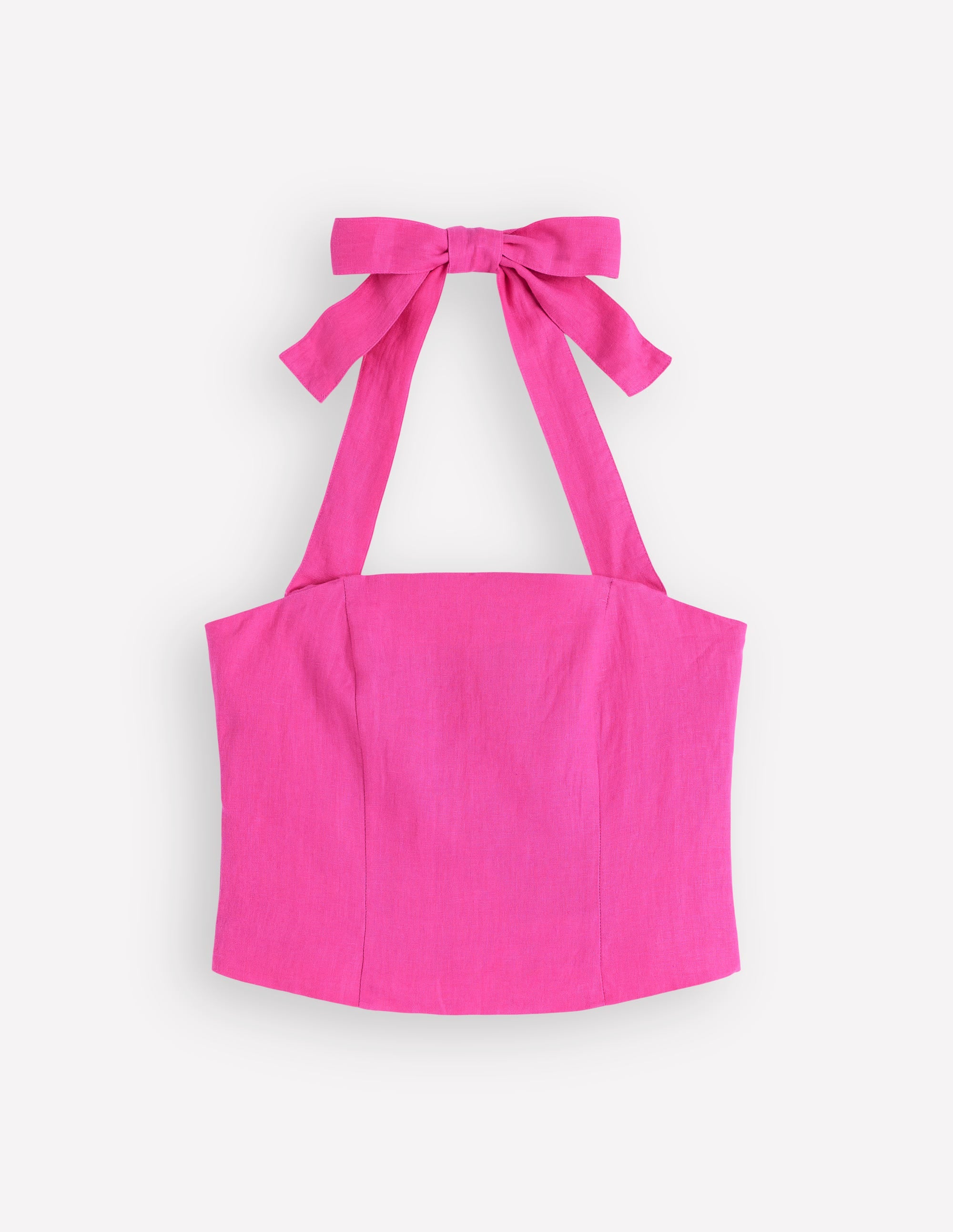 Oberteil aus Leinen mit Neckholder-Hellrosa - Image 6