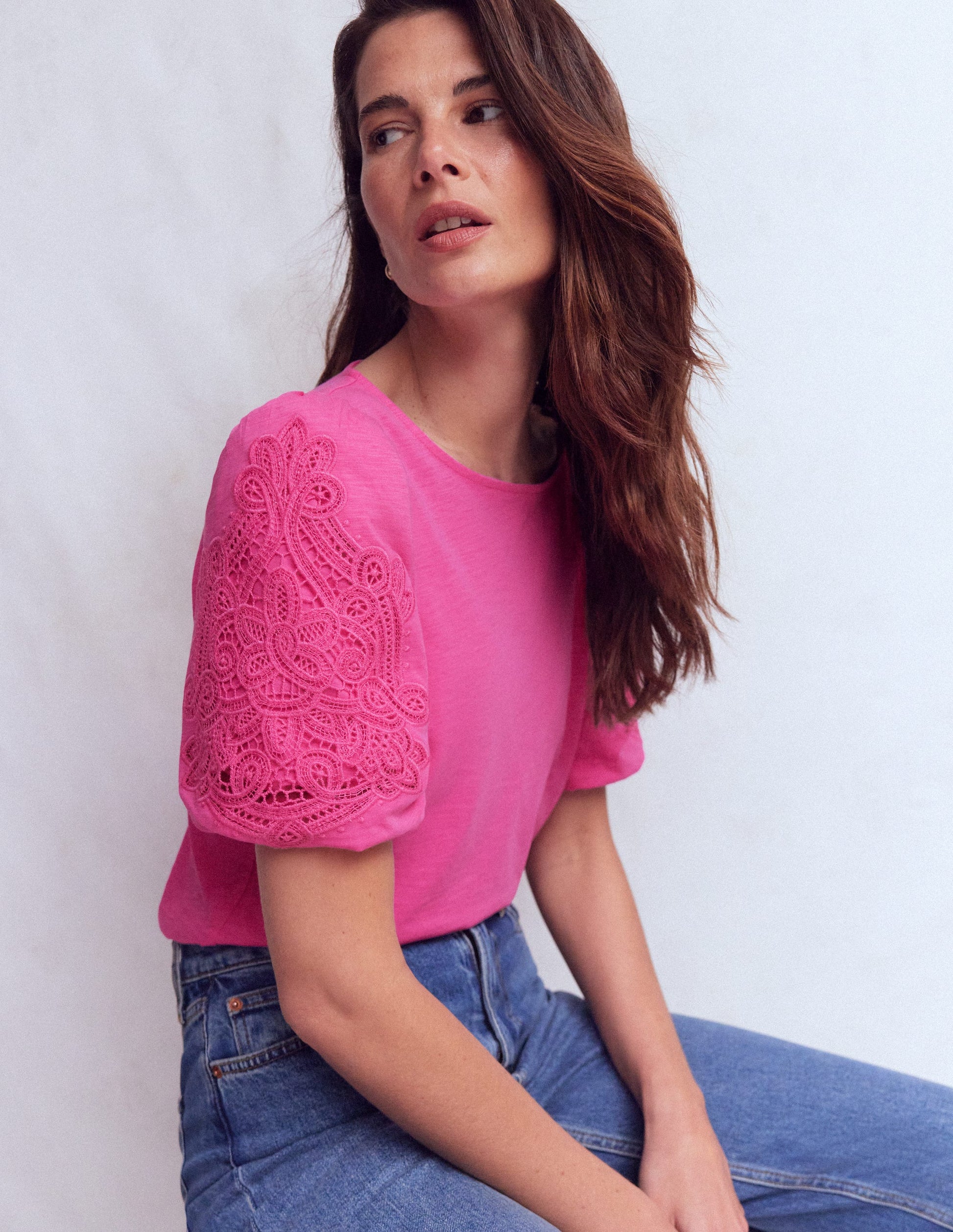 Jerseyoberteil mit Cutwork-Detail-Phlox-Rosa-1