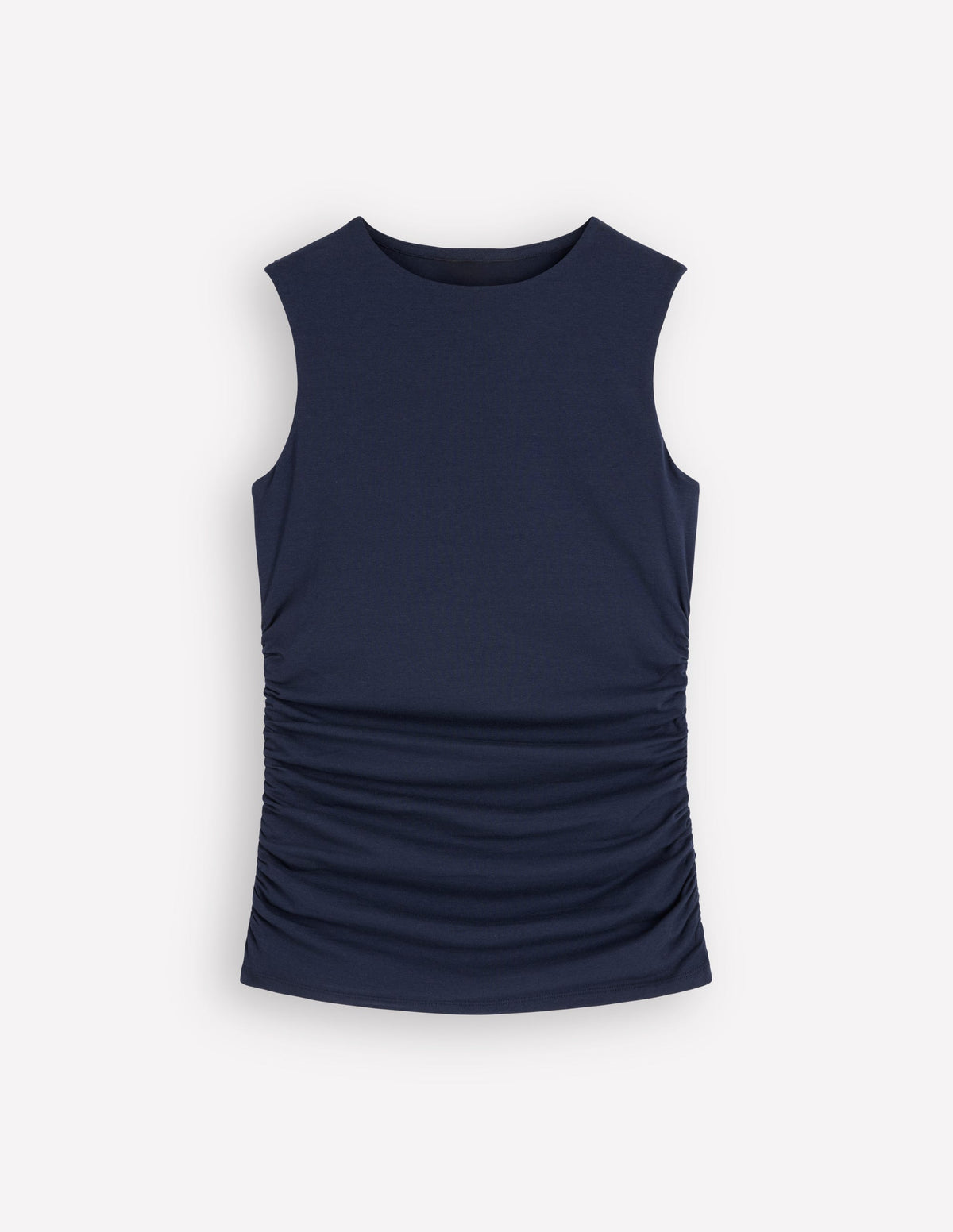 Tia Ärmelloses Jerseyoberteil mit Raffung-Marineblau - Image 6