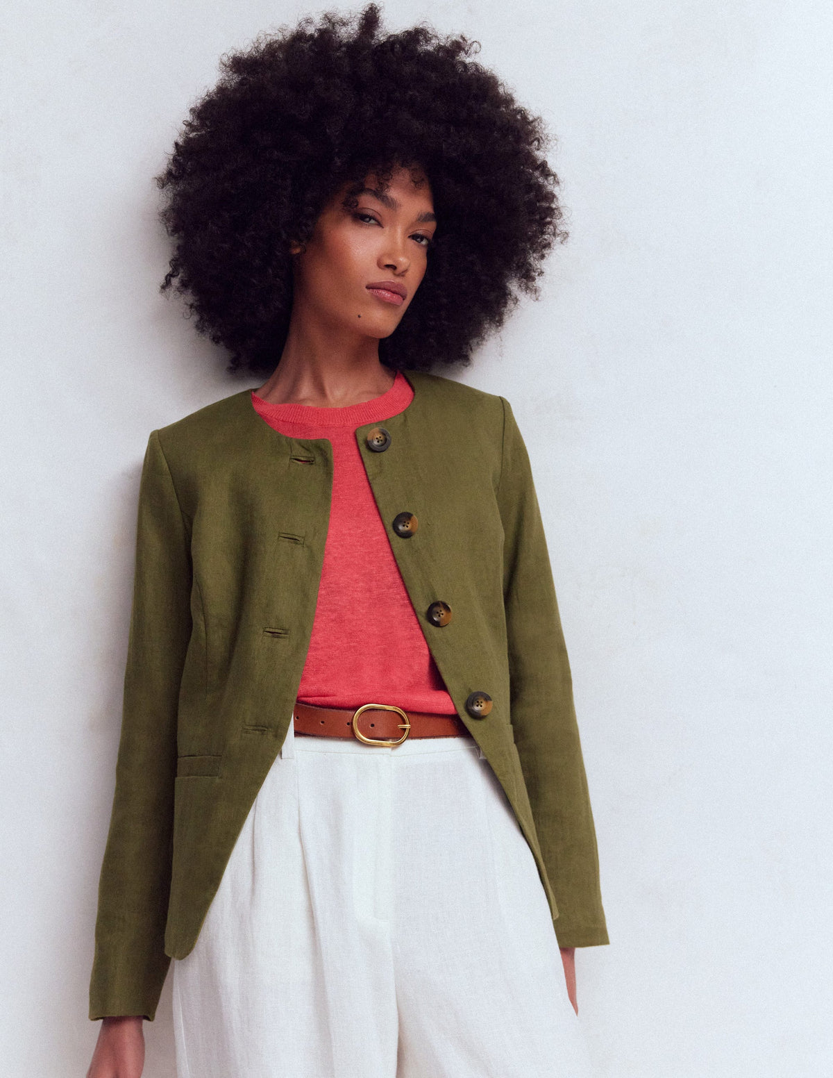 Hampstead Leinenblazer-Waldgrün-4