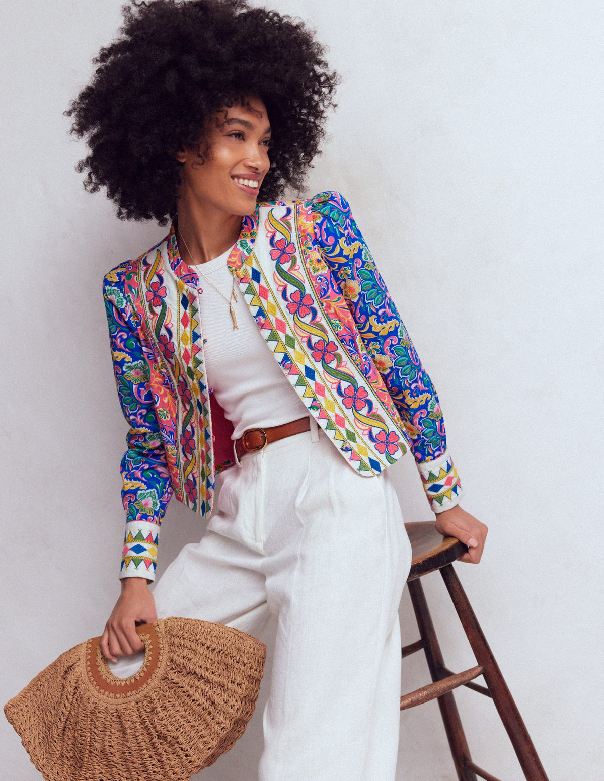 Veste imprimée à détails-Multi, motif Enchanting Bouquet - Image 1