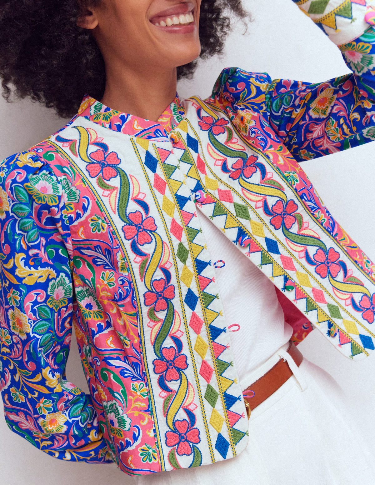 Veste imprimée à détails-Multi, motif Enchanting Bouquet - Image 2