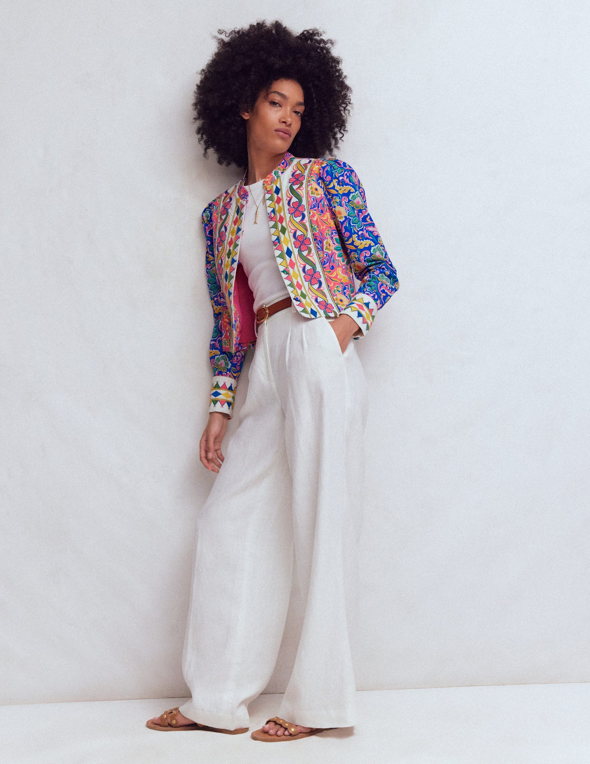 Veste imprimée à détails-Multi, motif Enchanting Bouquet-4