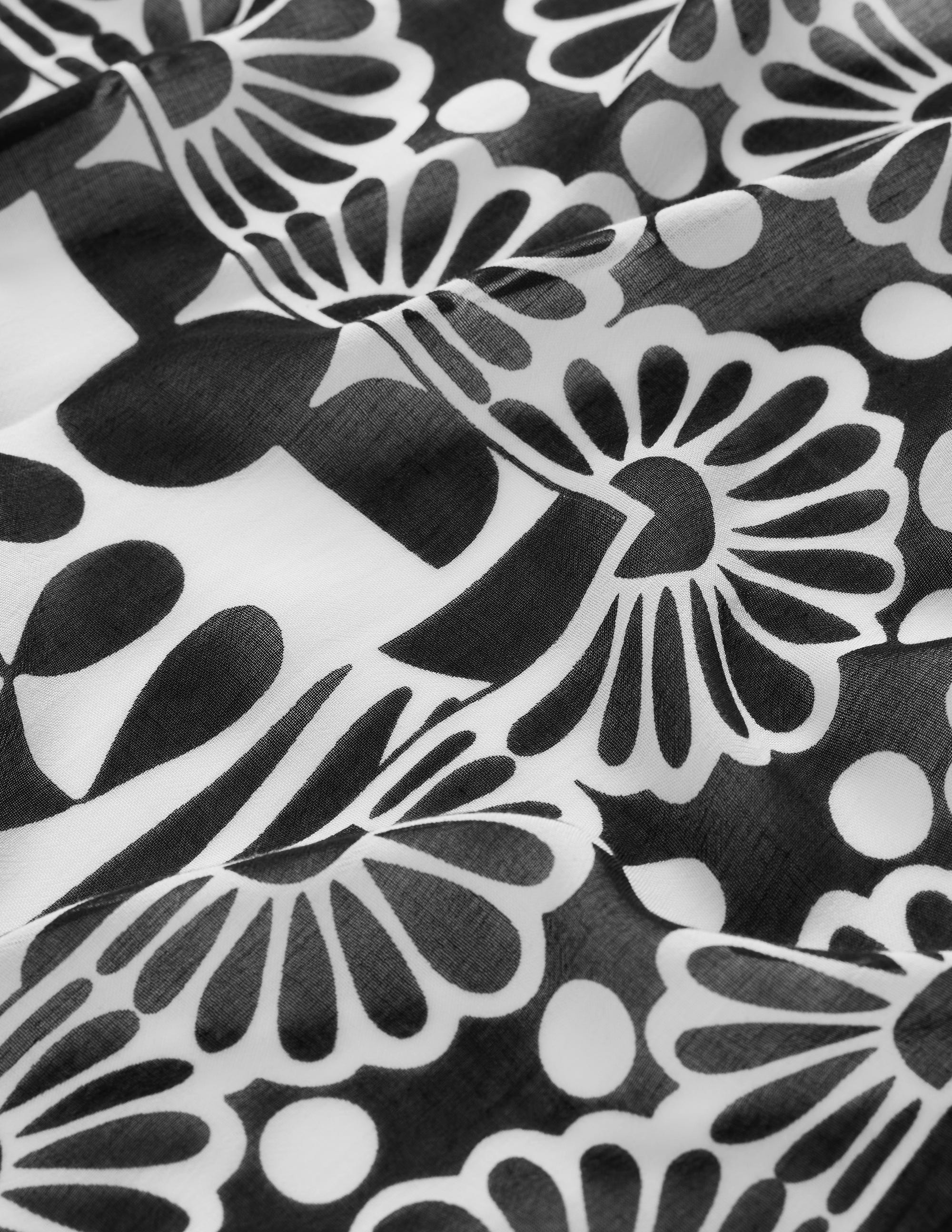 Sarong-Schal mit Muster-Schwarz, Geo-Stempel - Image 3