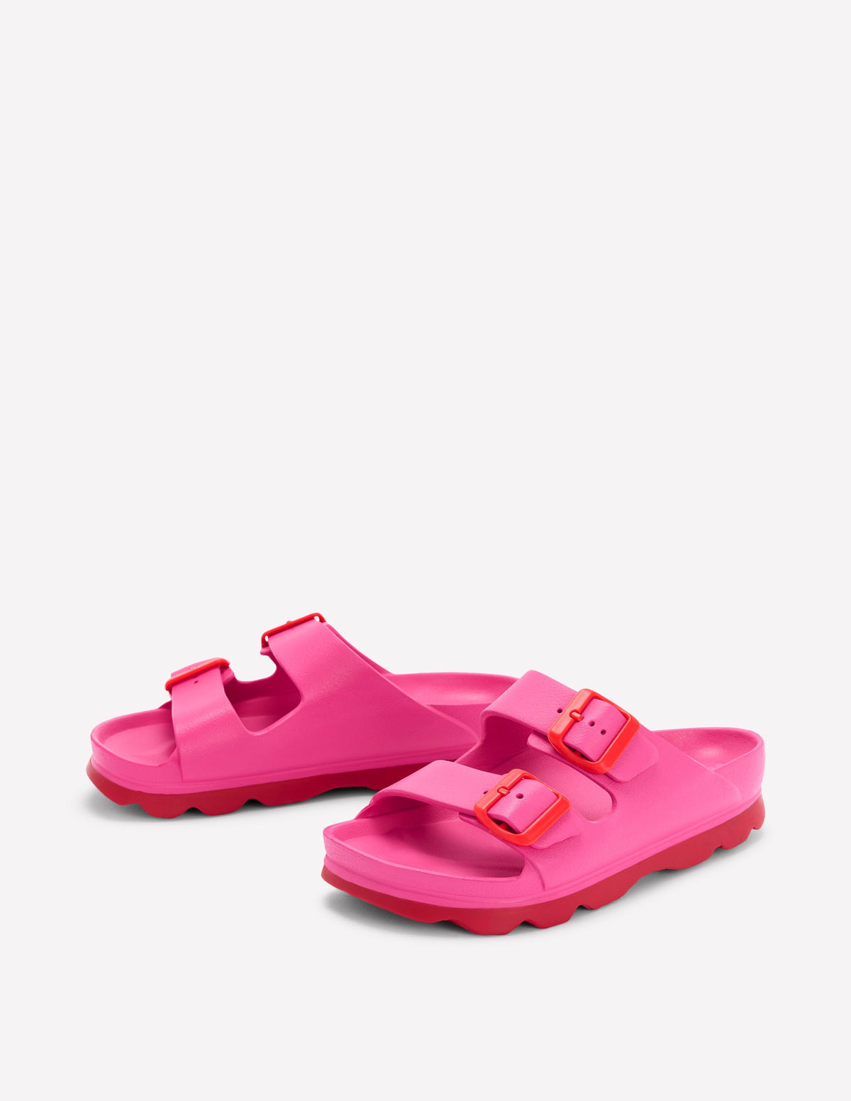 Lyla Pantoletten mit doppelter Schnalle-Pink/Rot - Image 3
