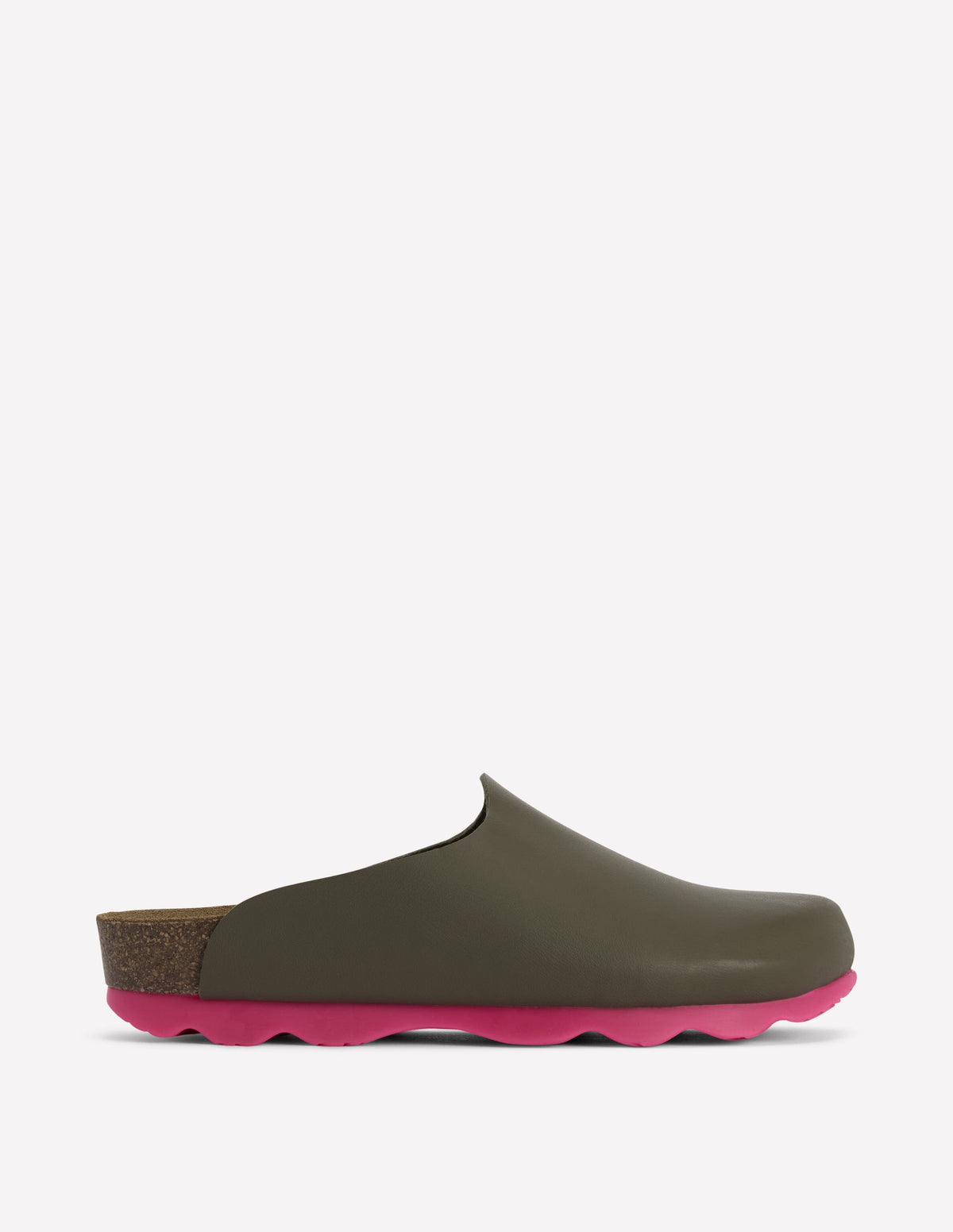 Lyla Clogs in Blockfarben-Khaki/Rosa - Image 1
