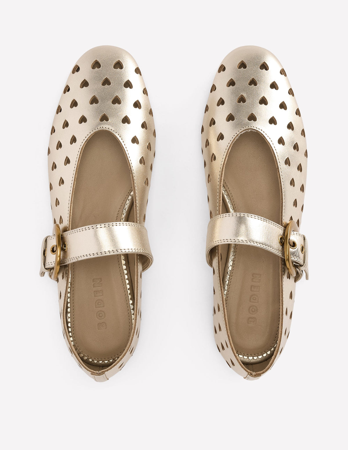 Kylie Flache Mary Janes mit Schnalle-Gold - Image 6