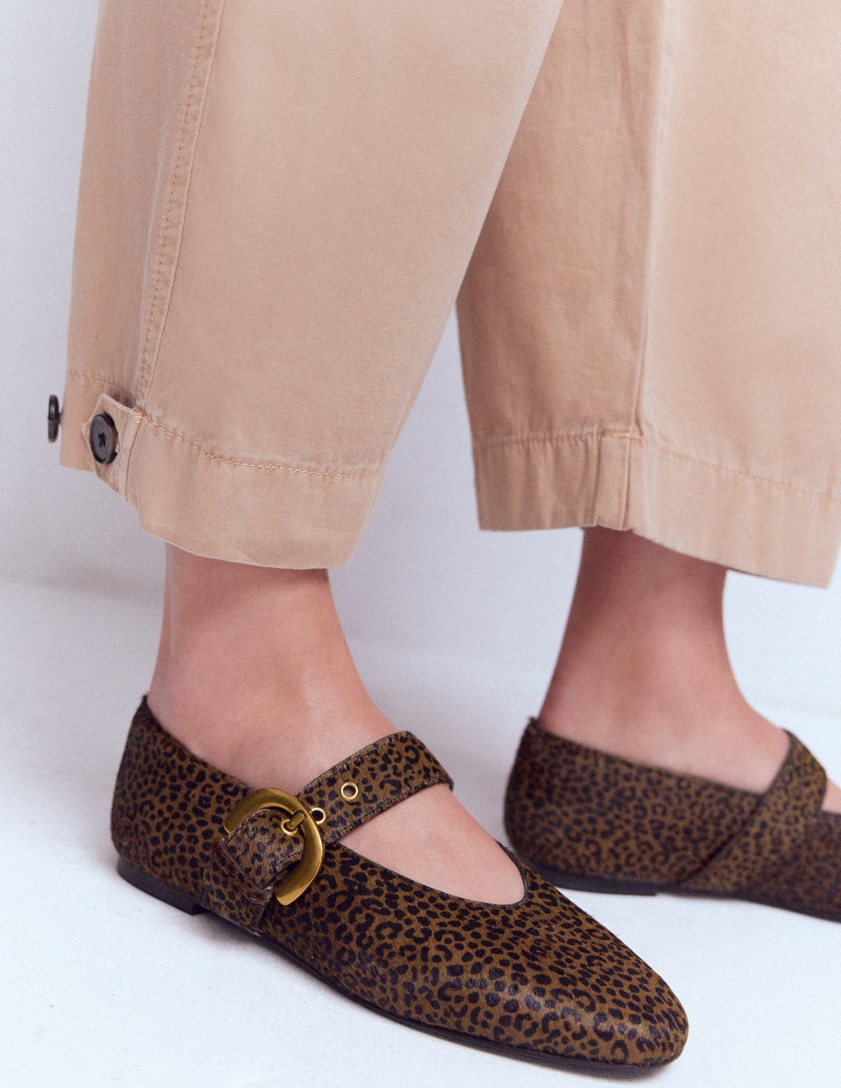 Kylie Flache Mary Janes mit Schnalle-Mini Leopardenmuster - Image 2