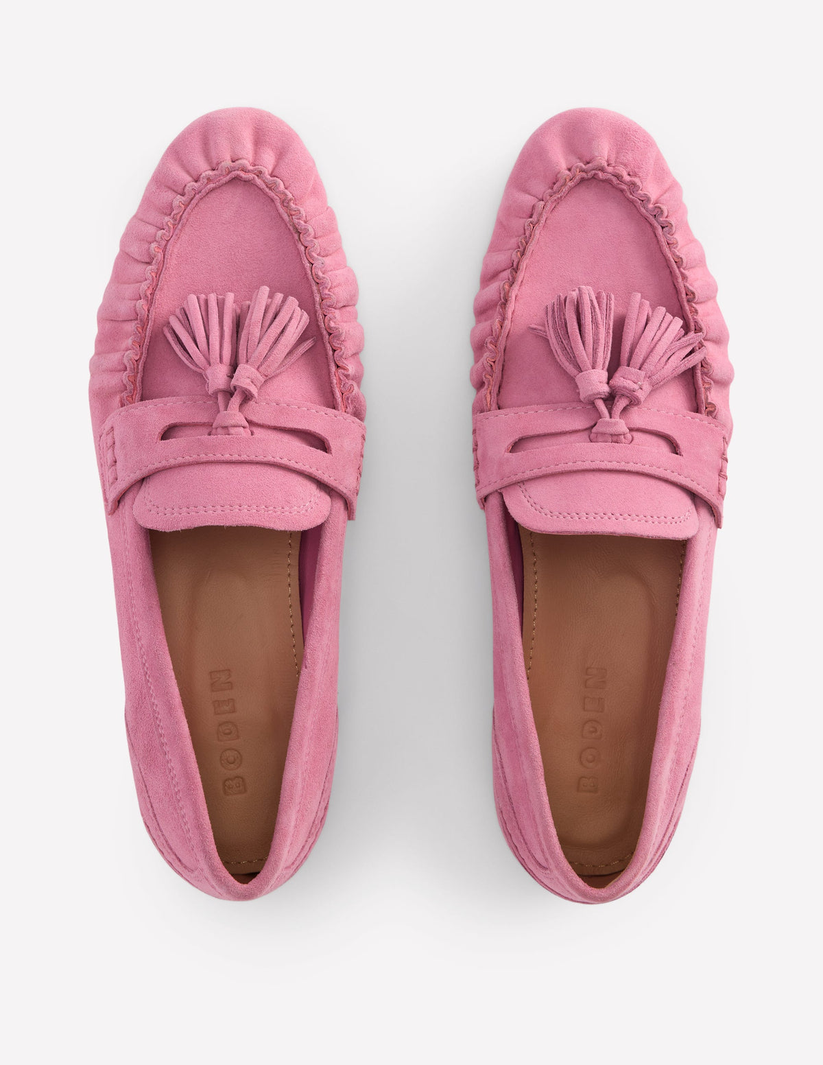 Weiche, geraffte Loafer-Rosa Parfait - Image 6