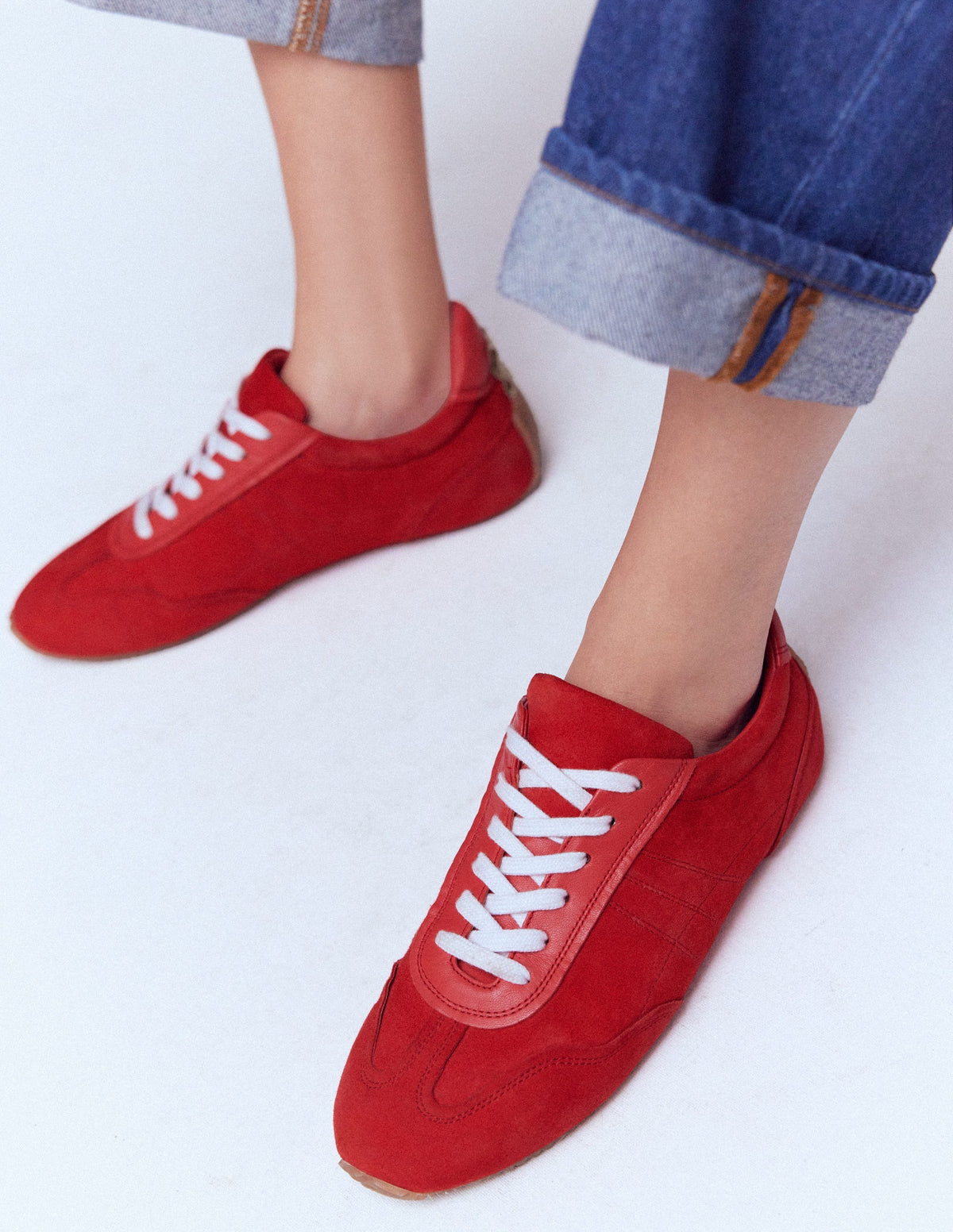 Delphine Sneaker mit schmaler Sohle-ROT-2
