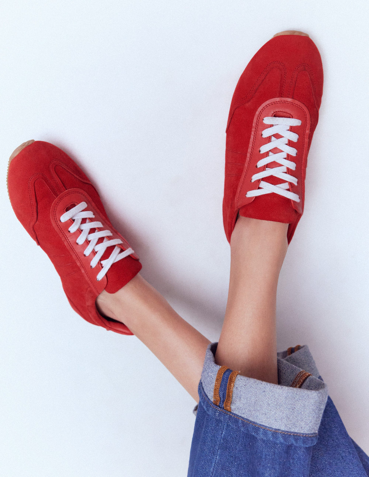 Delphine Sneaker mit schmaler Sohle-ROT - Image 3