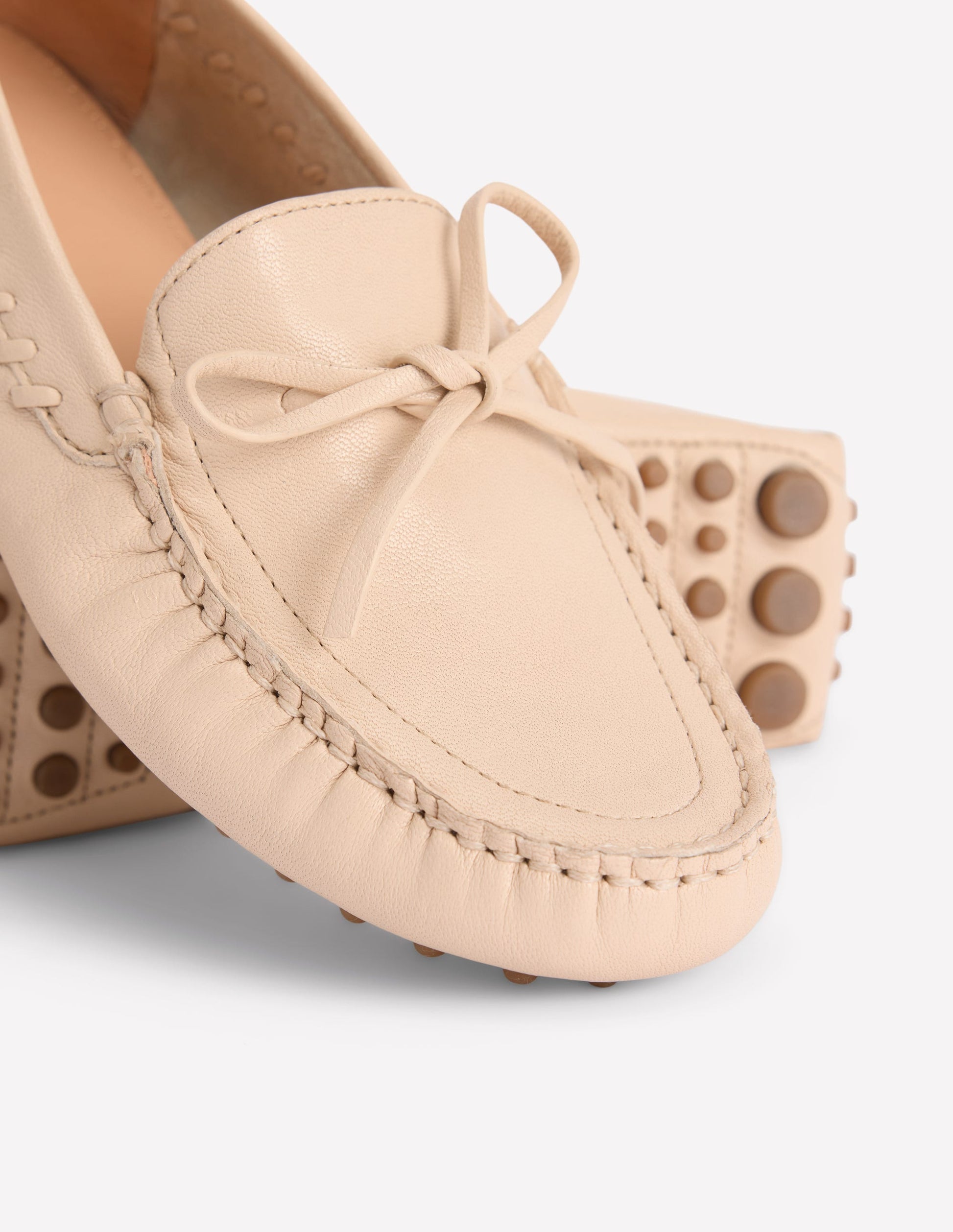 Heidi Genähte, weiche Loafer-Beige-6