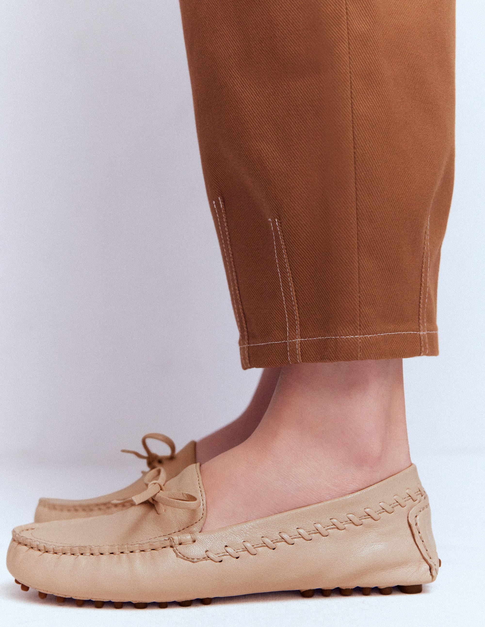 Heidi Genähte, weiche Loafer-Beige - Image 2