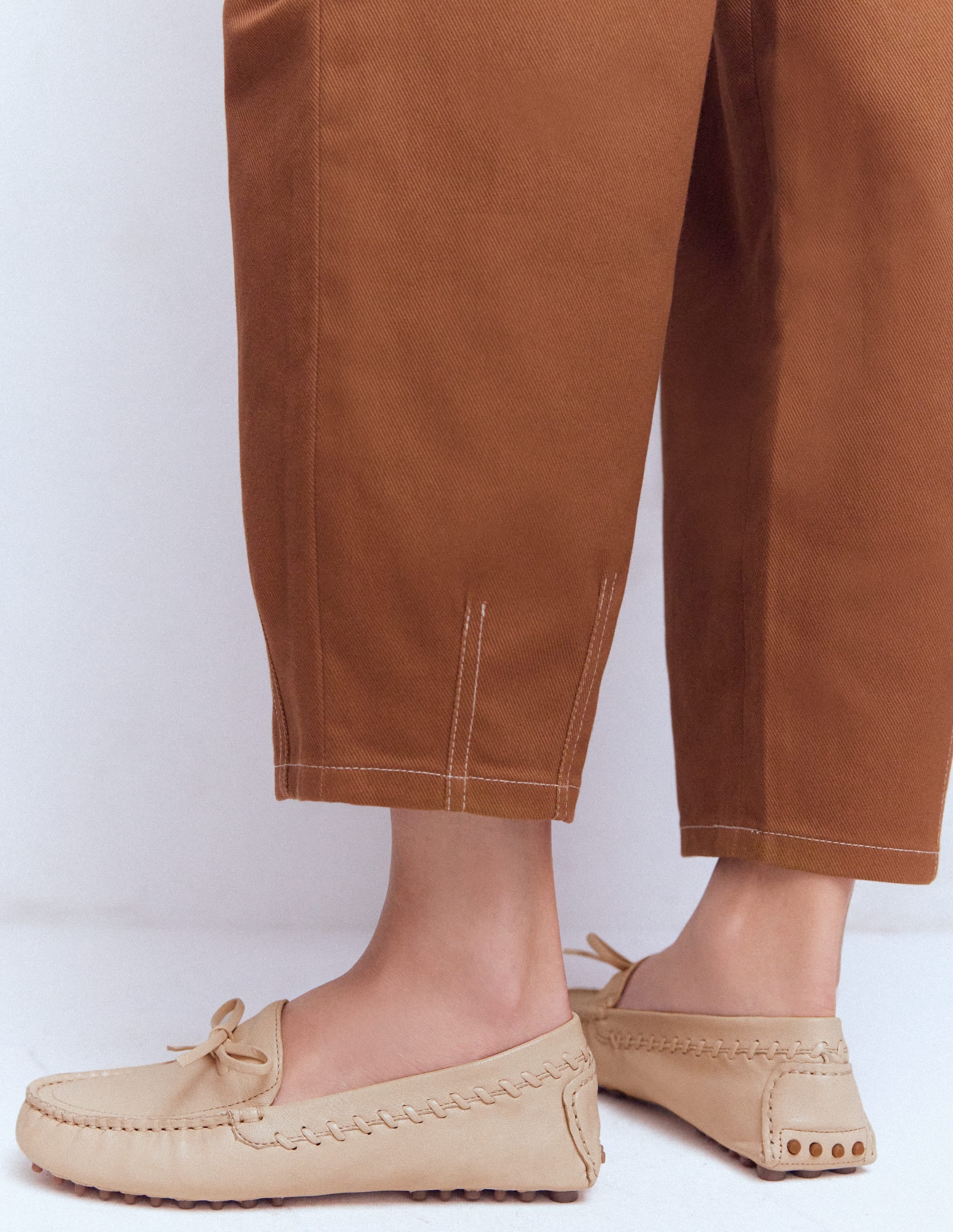 Heidi Genähte, weiche Loafer-Beige - Image 3