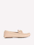 Heidi Genähte, weiche Loafer-Beige