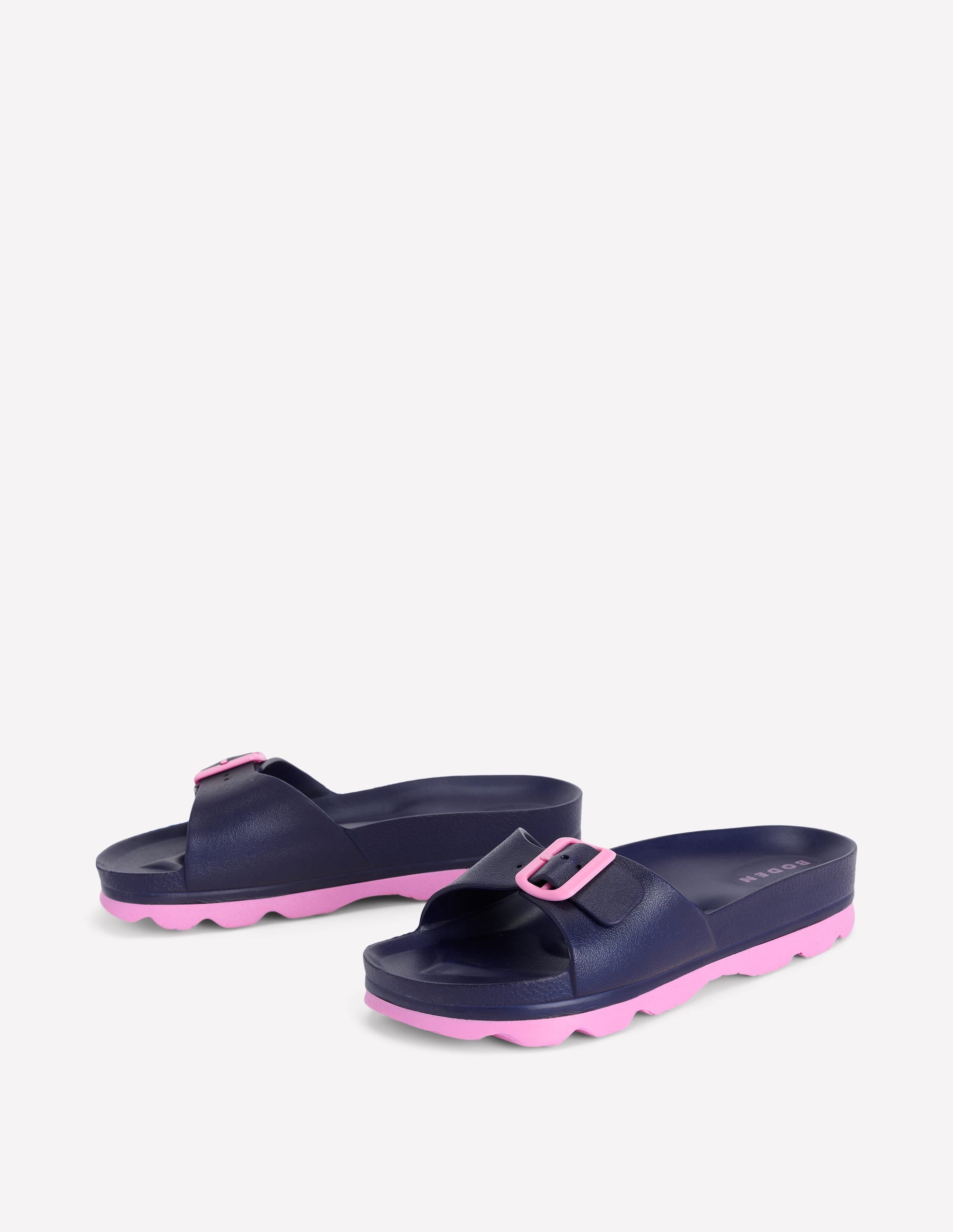 Lyla Pantoletten mit Schnalle-Marineblau/Rosa - Image 3