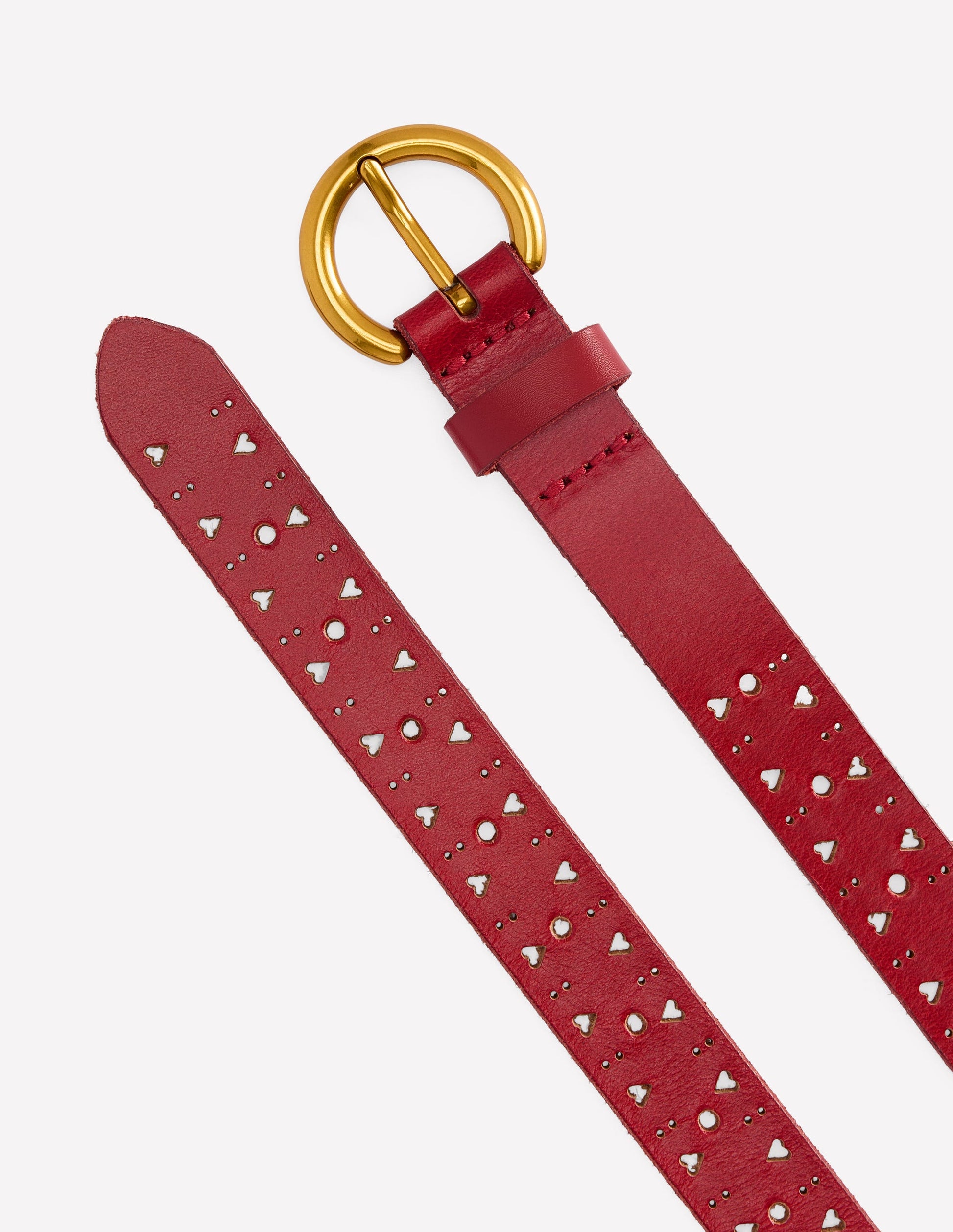 Gürtel im Brogue-Stil-ROT-3