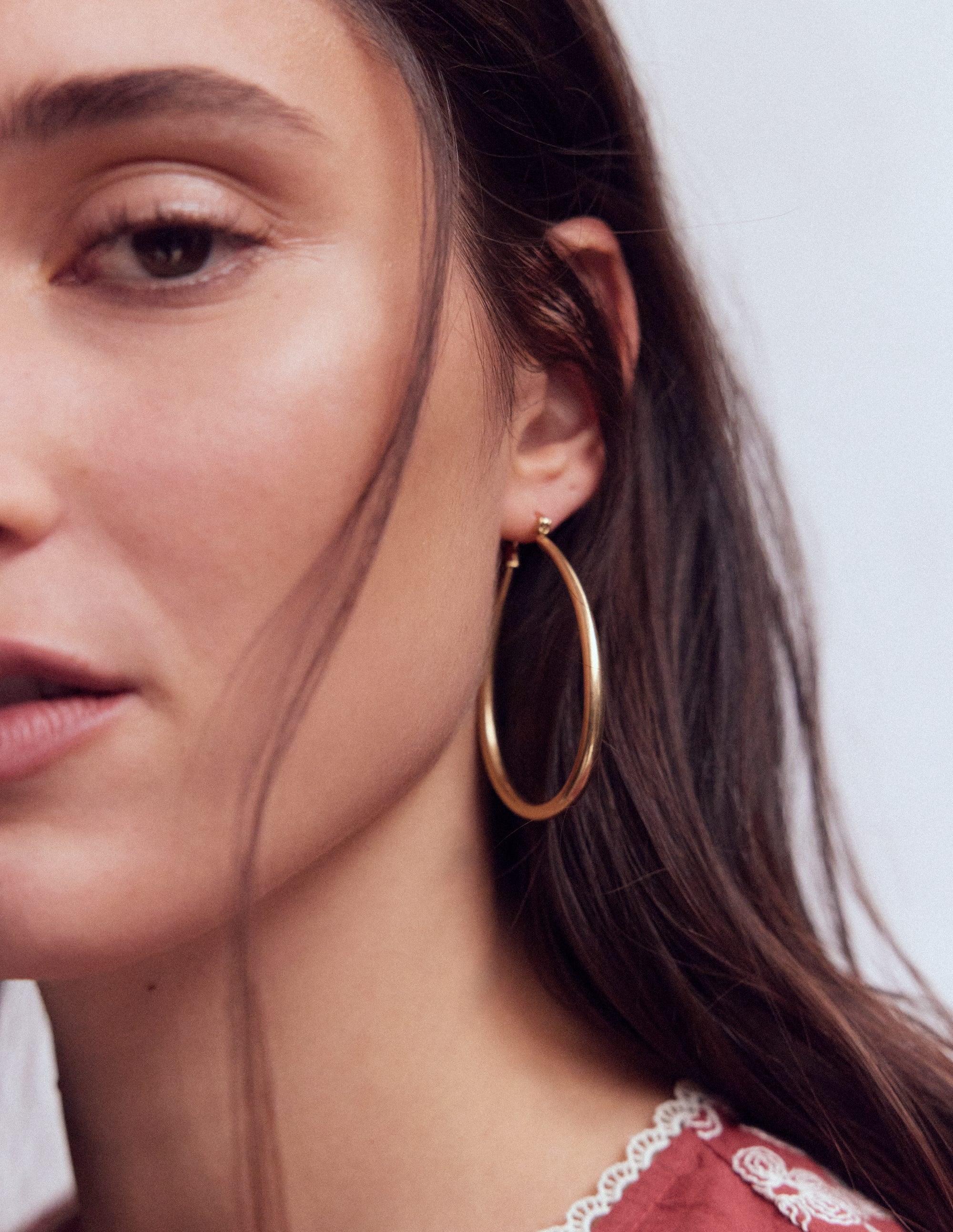 Large Metal Hoops-Gold Colour - Image 3