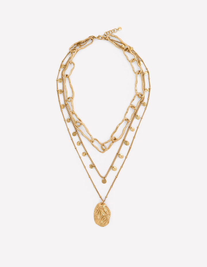 Collier effet accumulation irrégulier-Doré