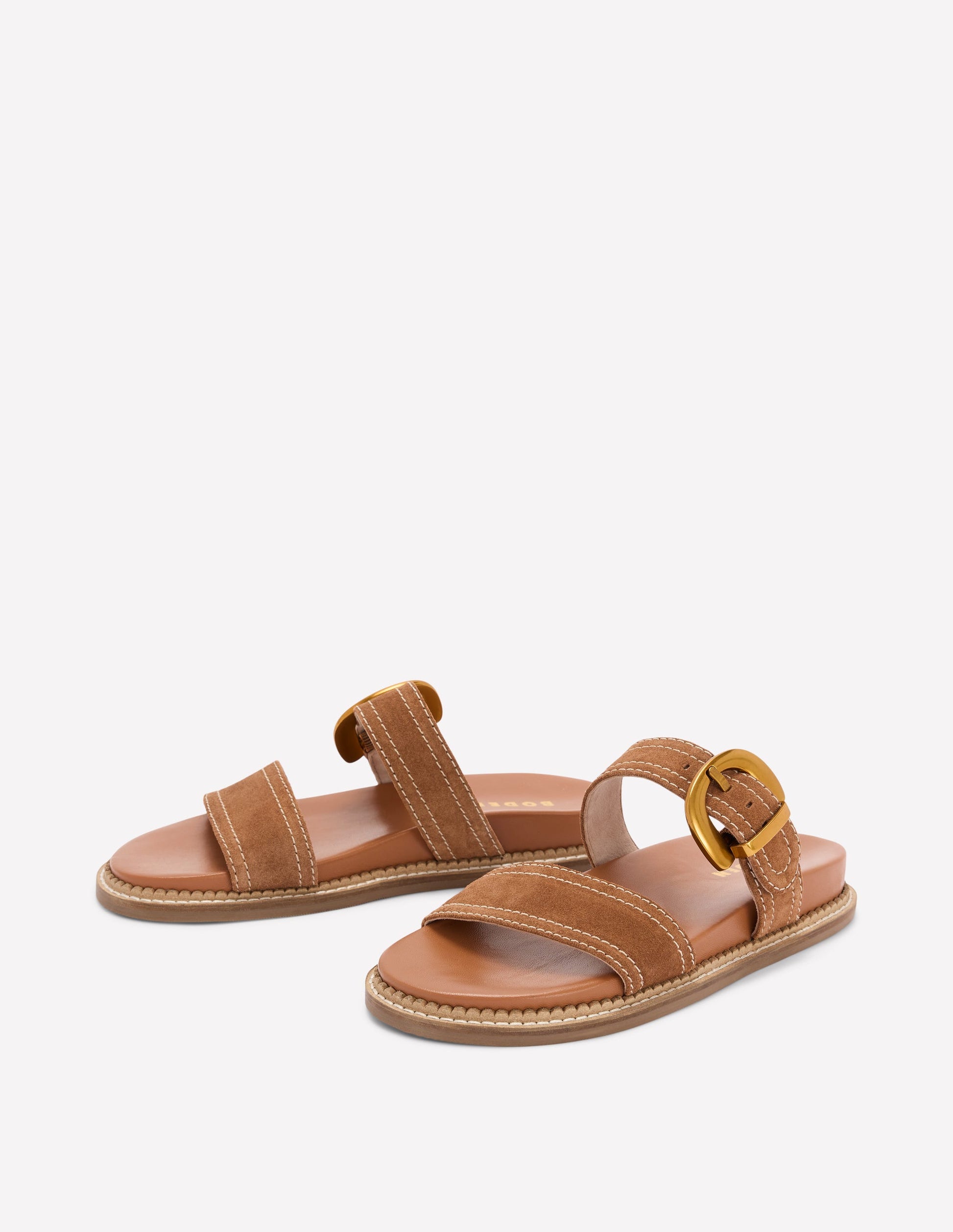 Caryl Sandalen mit Doppelriemen-Hellbraun-4
